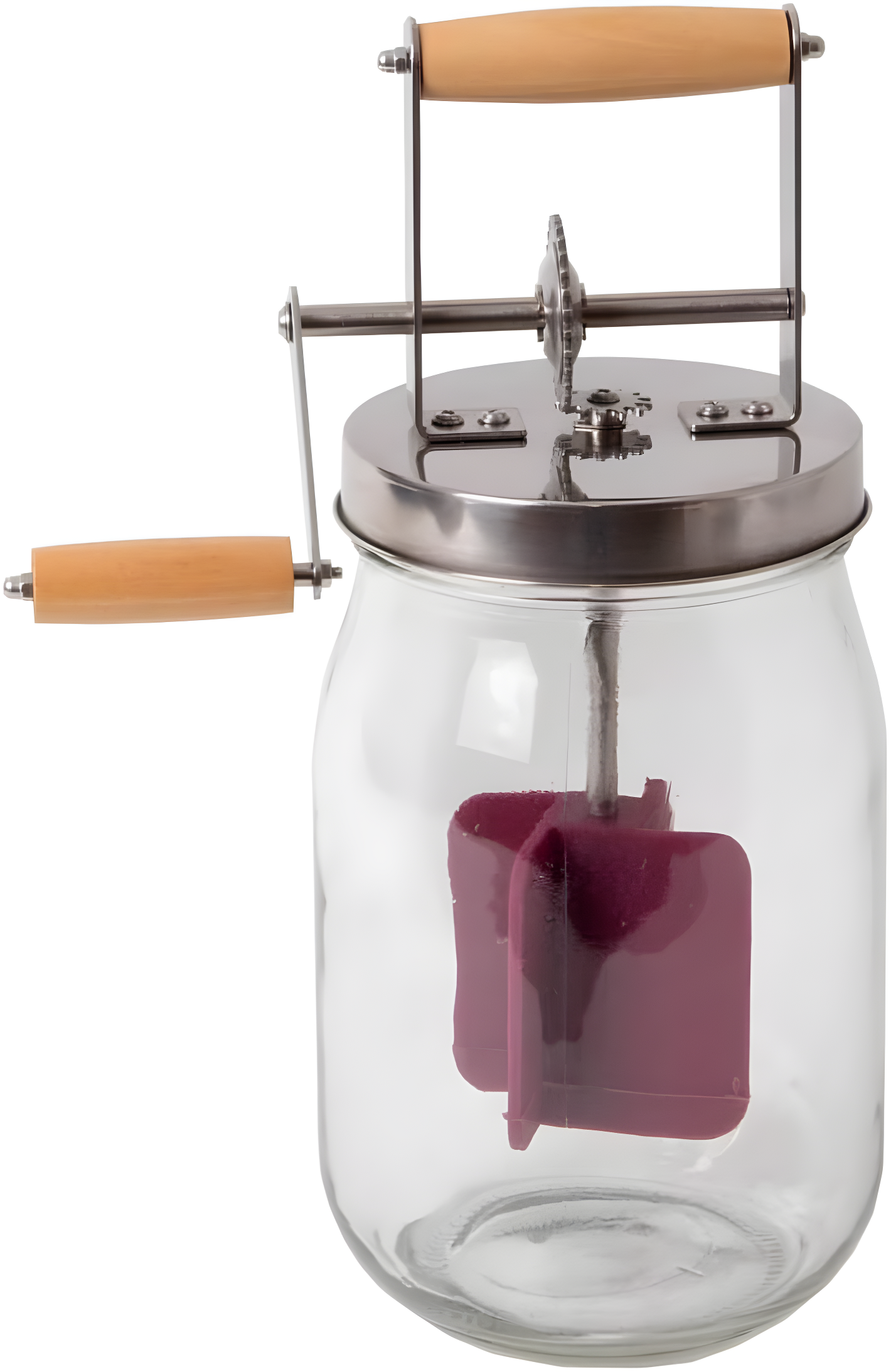 Lehman's Dazey Butter Churn, Vintage Style Non-Electric Hand Crank, Makes up to 8 oz in 10 to 15 Minutes, 11 inches high