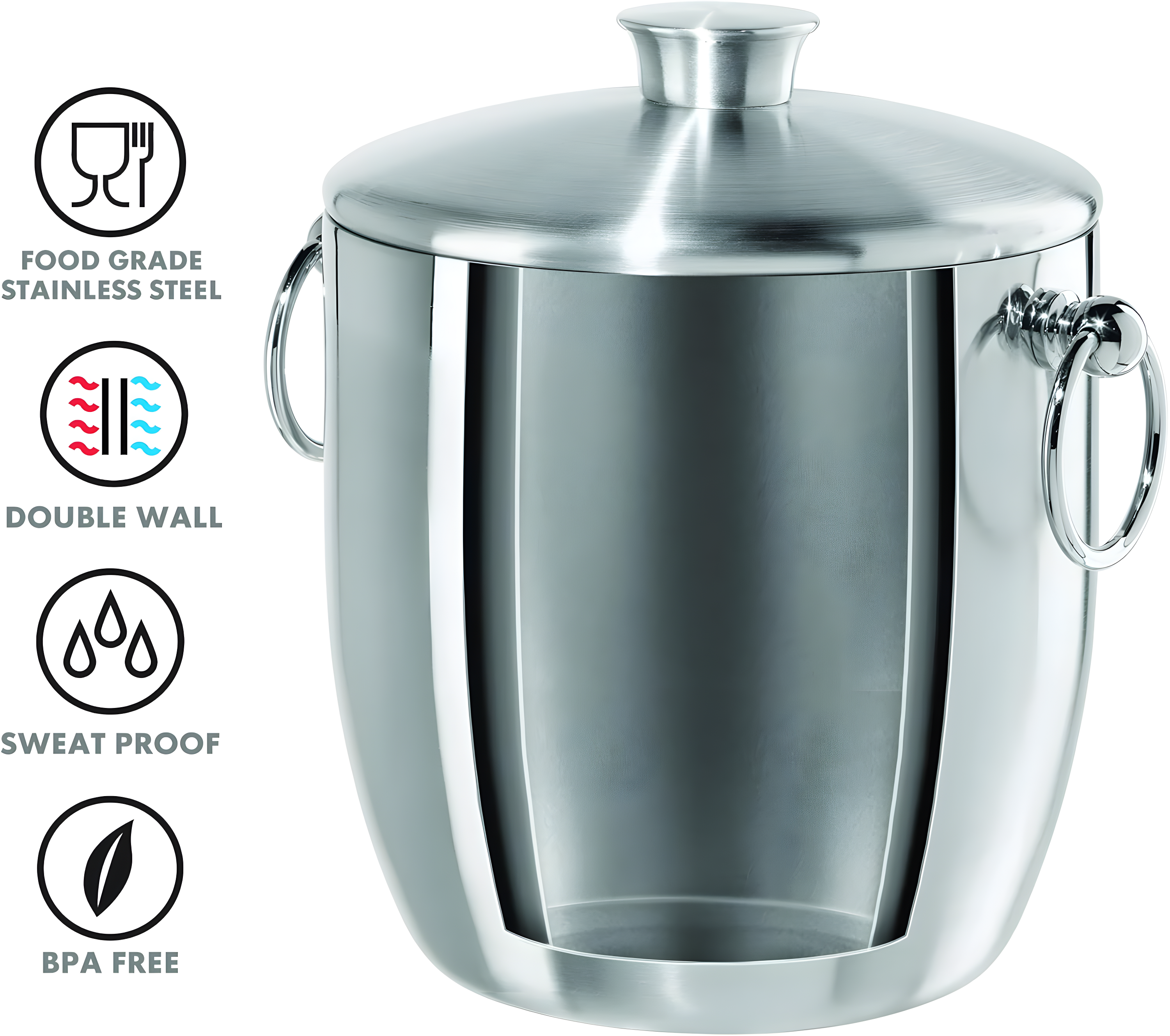 OGGI Oggi Barware Stainless Steel Champagne Ice Bucket