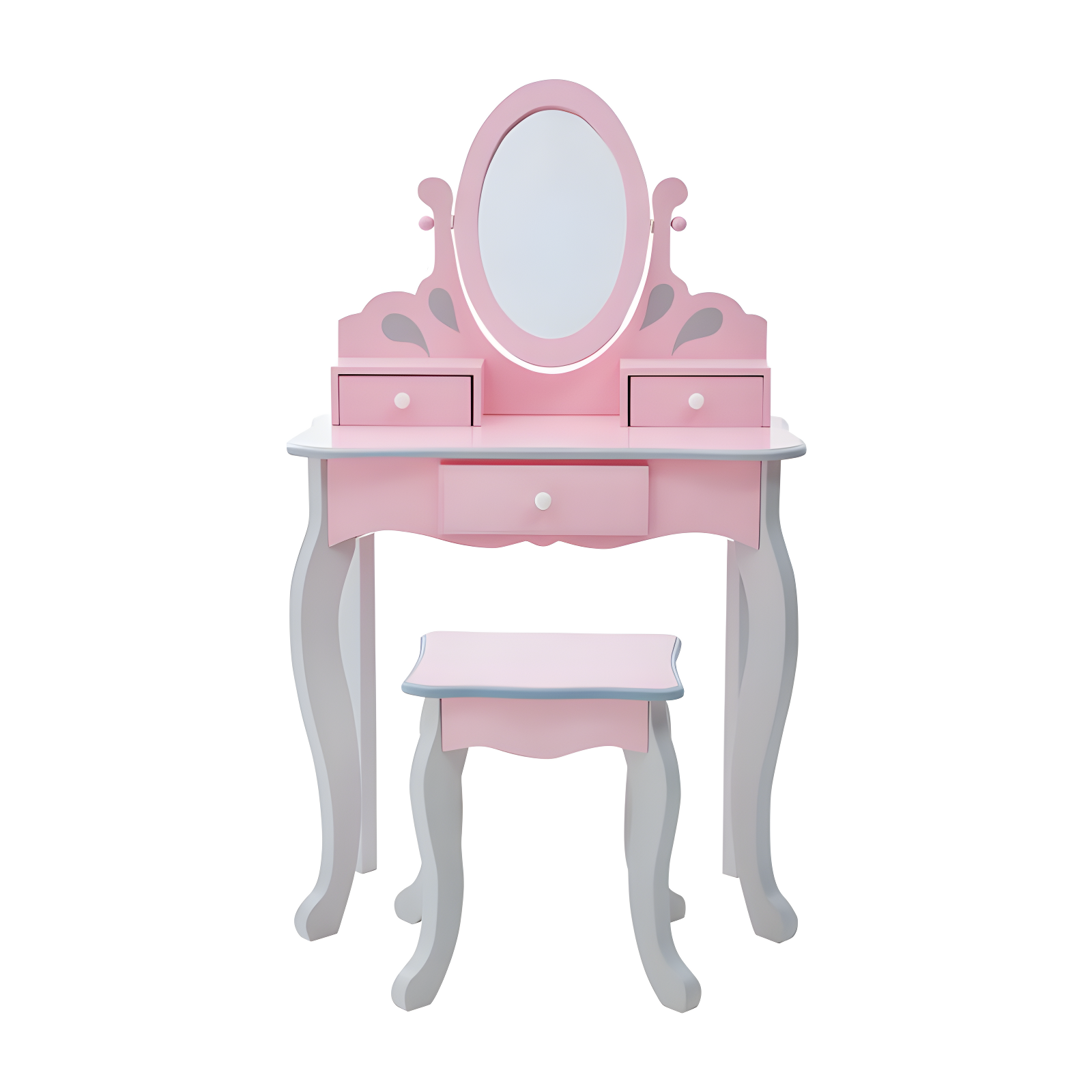 Teamson Kids Teamson Kids Wooden Princess Rapunzel 2-pc. Vanity Set, Gray/Pink
