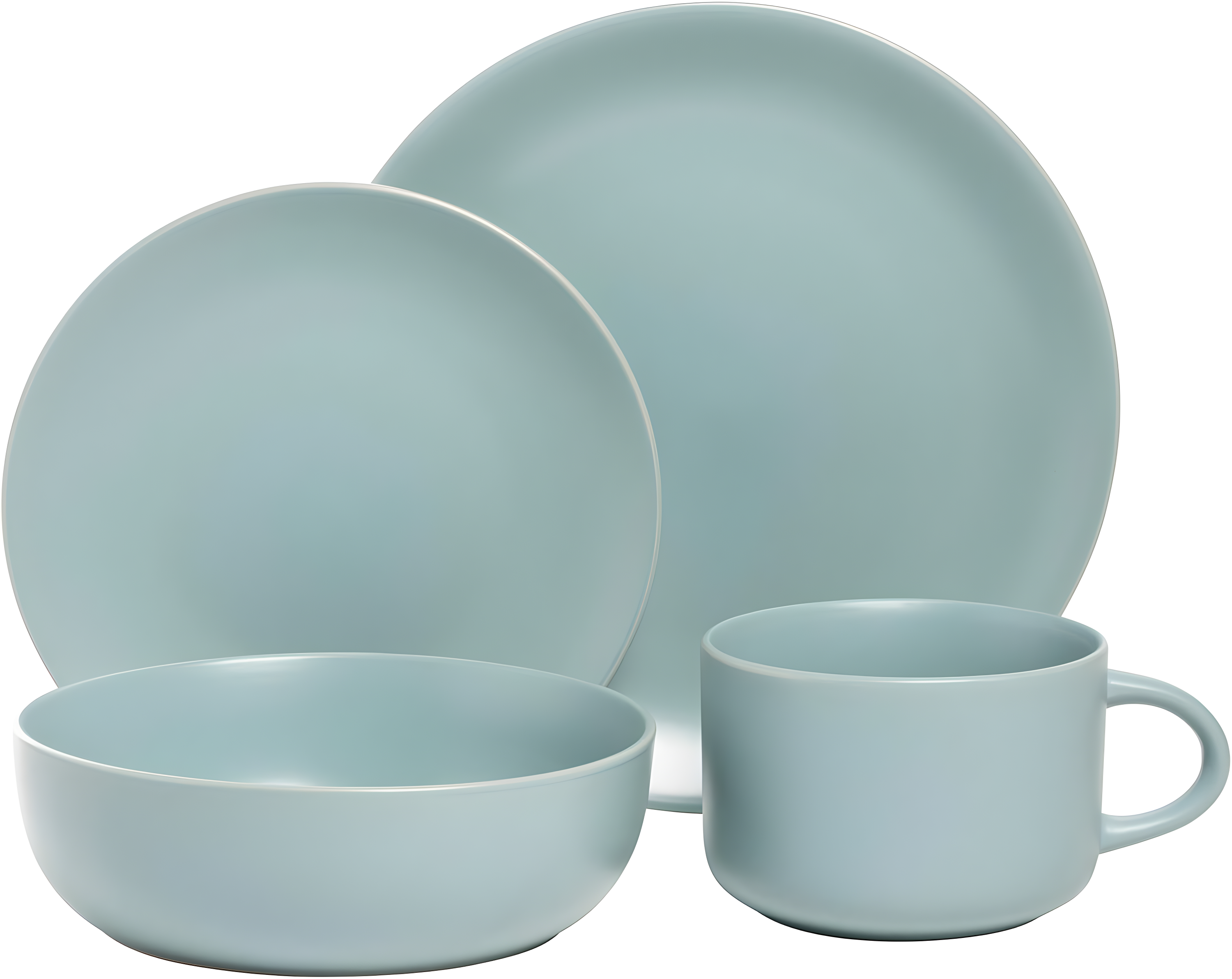 Wazee Matte 16 Piece Dinnerware Set, Service for 4