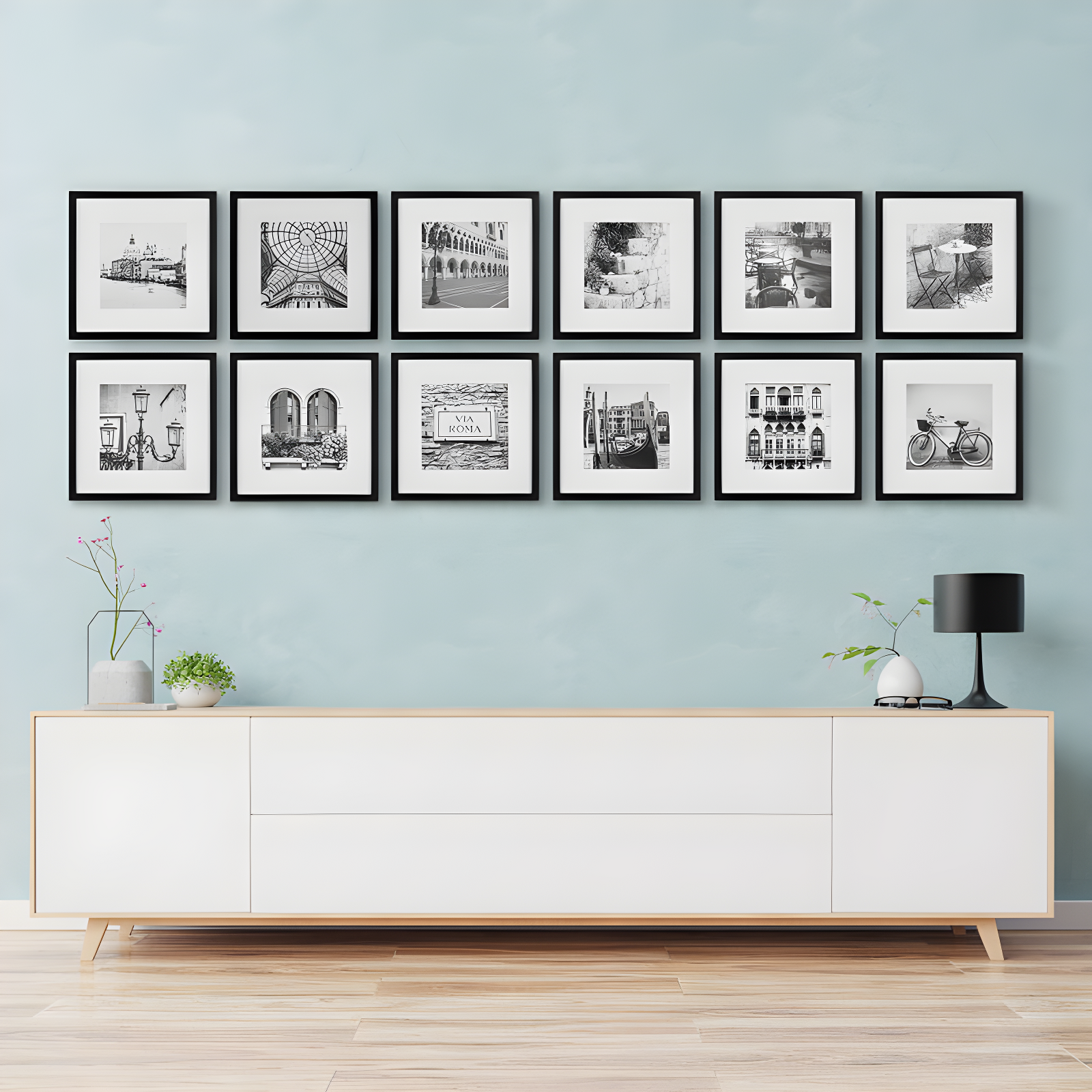 Gallery Perfect Gallery Perfect 12" x 12" Photo Gallery Wall Matted Picture Frame Set (Set of 12)