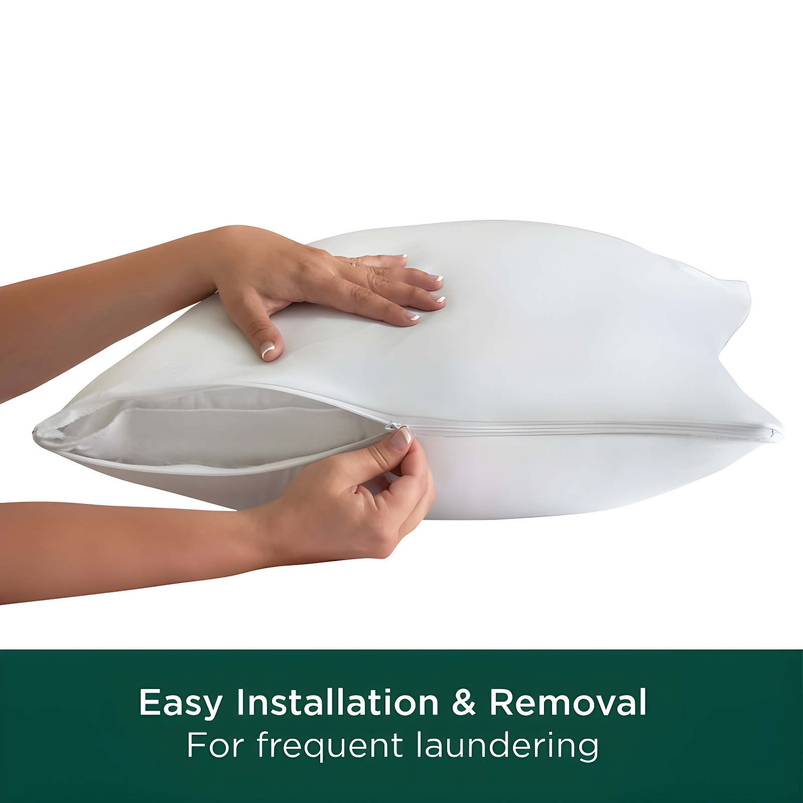 Jumbo Reserve Cotton Fresh Pillow Protector - AllerEase: Hypoallergenic, Zippered, Machine Washable