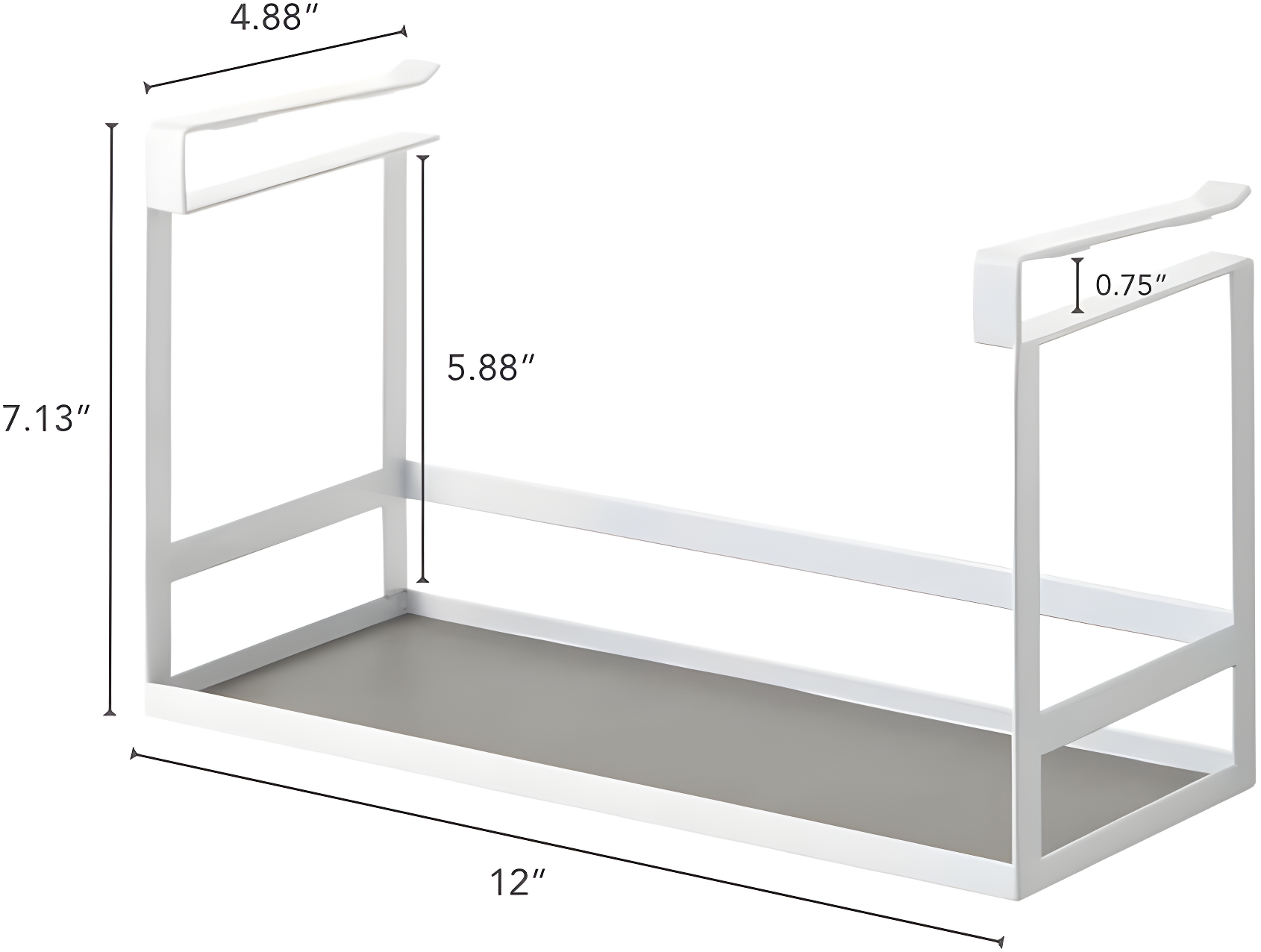 Yamazaki Home Yamazaki Home Under Shelf Spice Rack And Organizer For Kitchen Cabinets, Steel, Undershelf