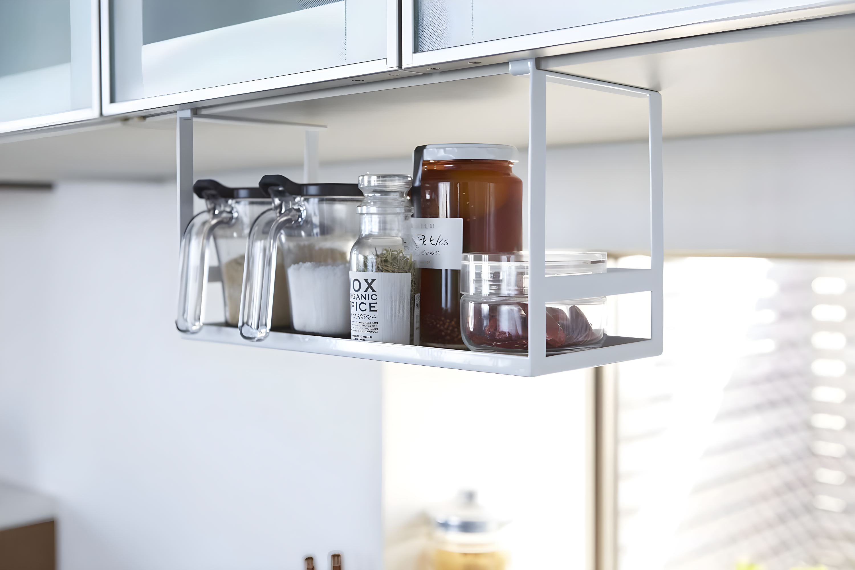 Yamazaki Home Yamazaki Home Under Shelf Spice Rack And Organizer For Kitchen Cabinets, Steel, Undershelf