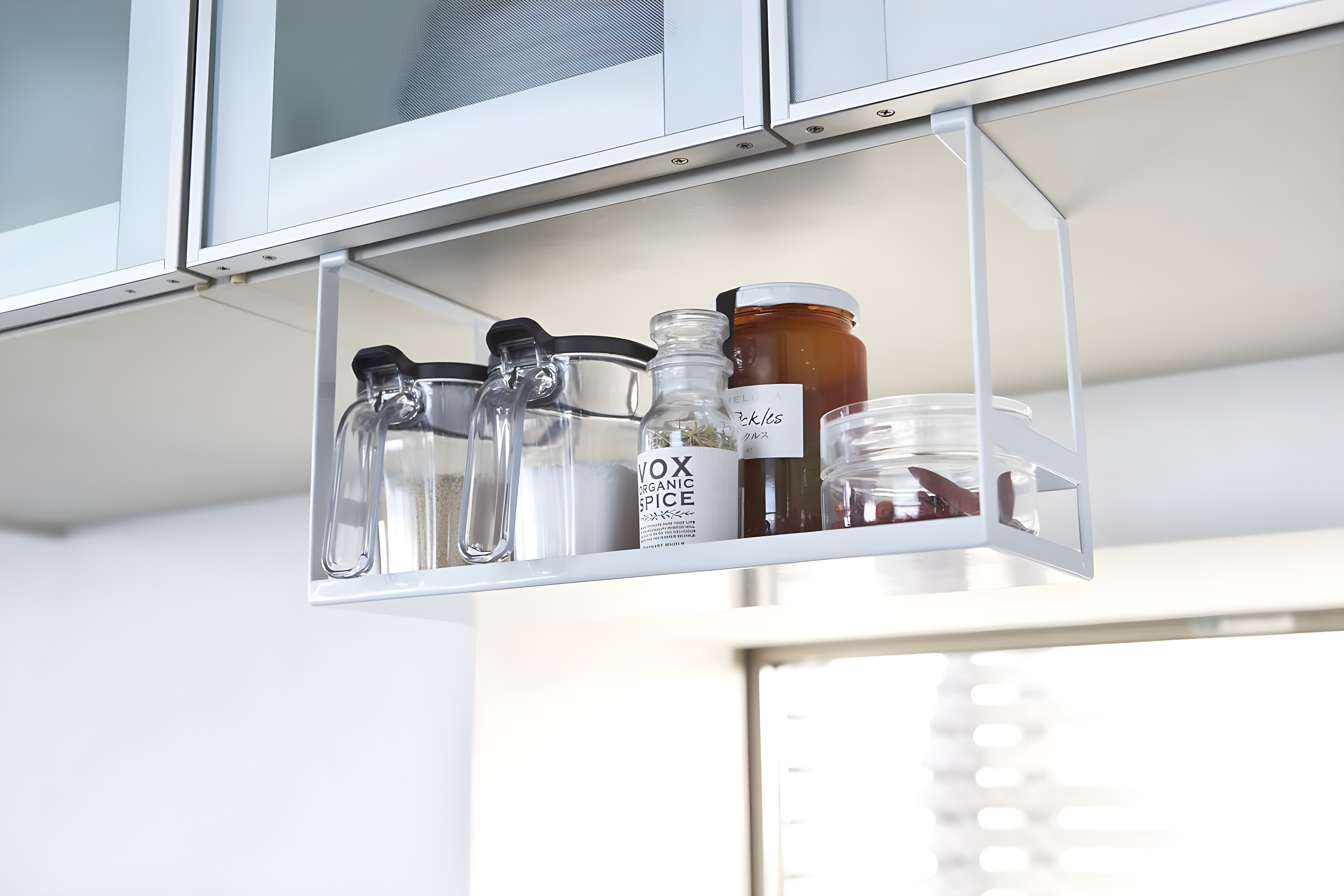 Yamazaki Home Yamazaki Home Under Shelf Spice Rack And Organizer For Kitchen Cabinets, Steel, Undershelf