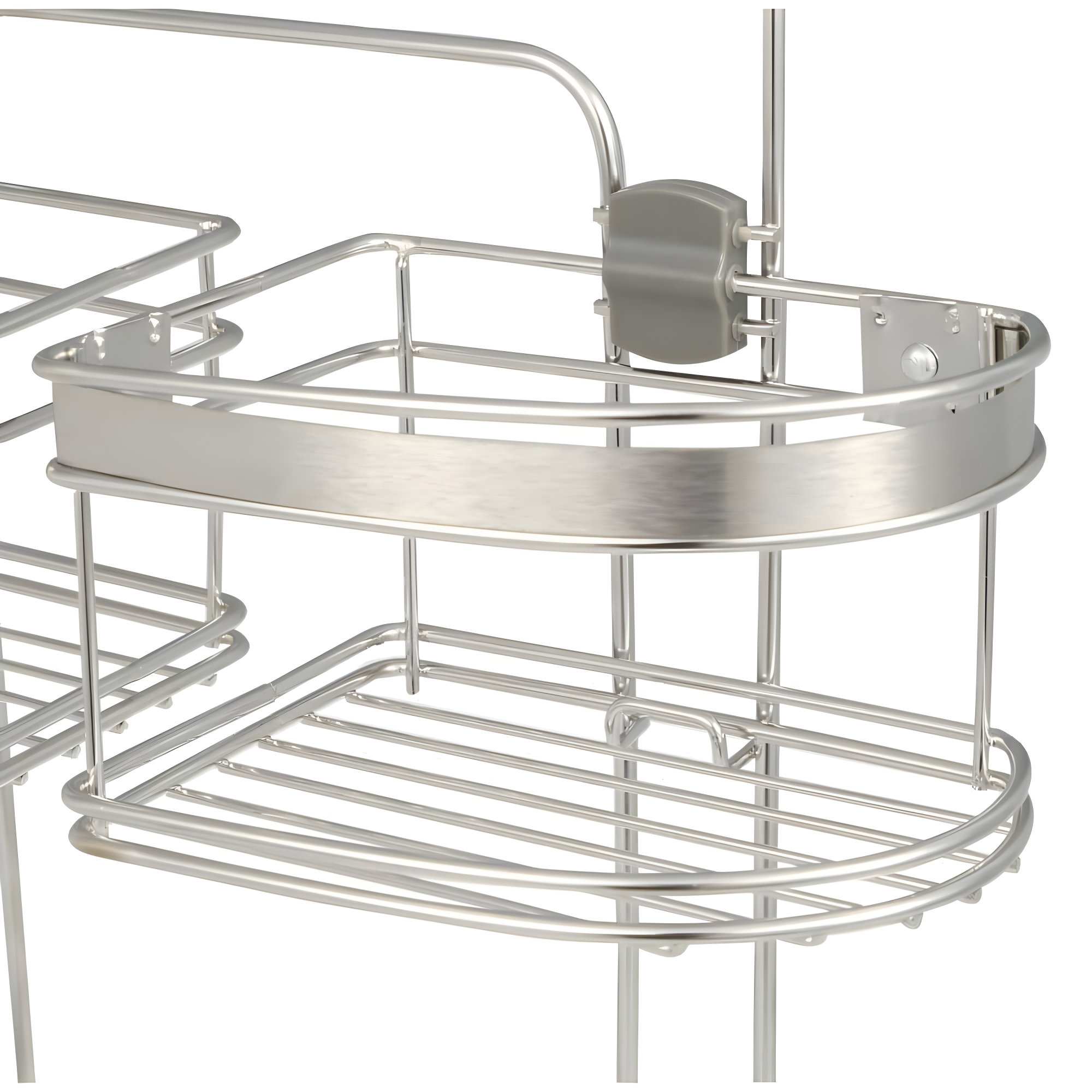 zenna home 7546nsp, expandable over-the-showerhead caddy, chrome