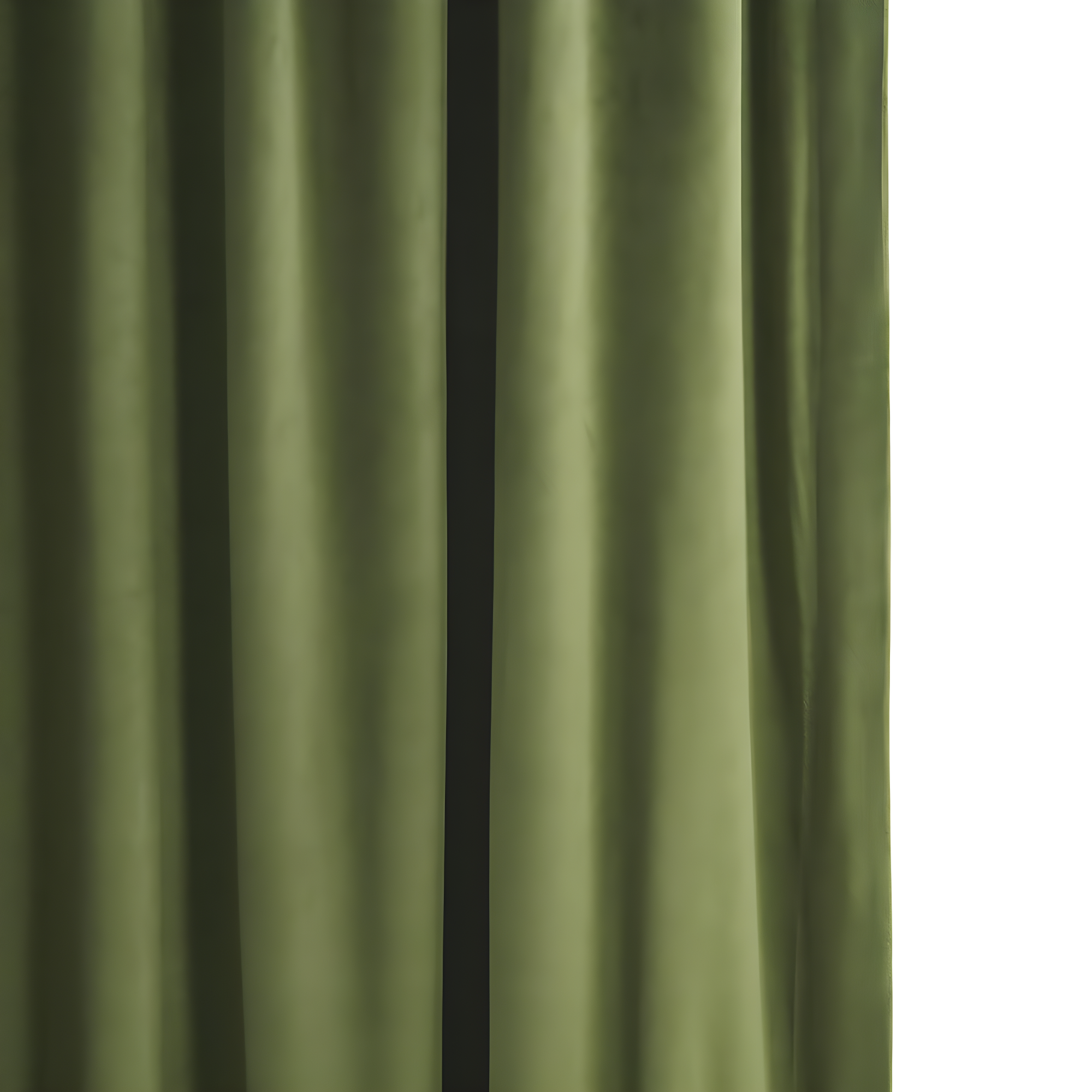 Half Price Drapes Signature Basque Green Velvet Blackout Curtains For Bedroom(1 Panel), 50WX 84L