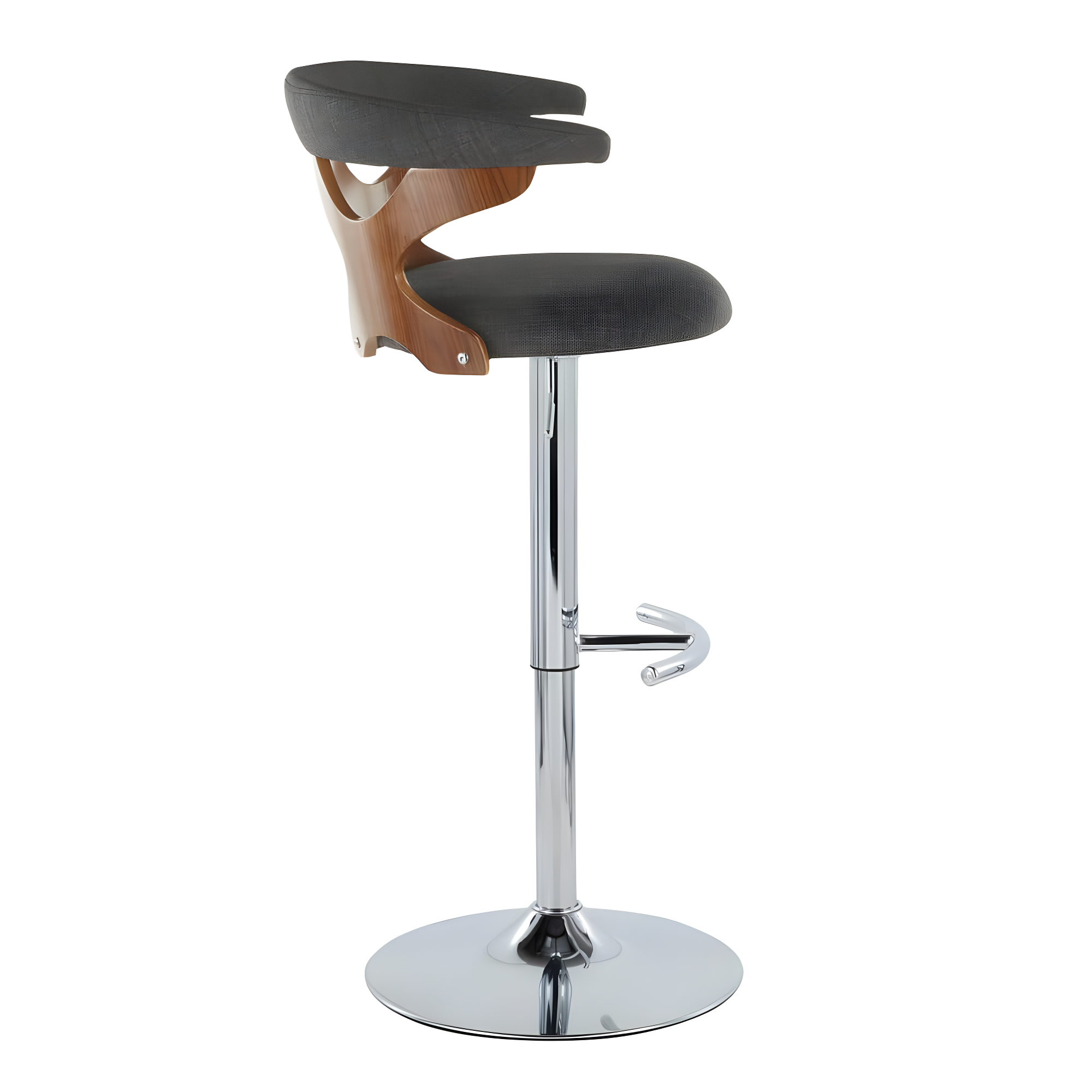 Gardenia Swivel Upholstered Adjustable Height Counter Stool with Metal Frame (Set of 2)