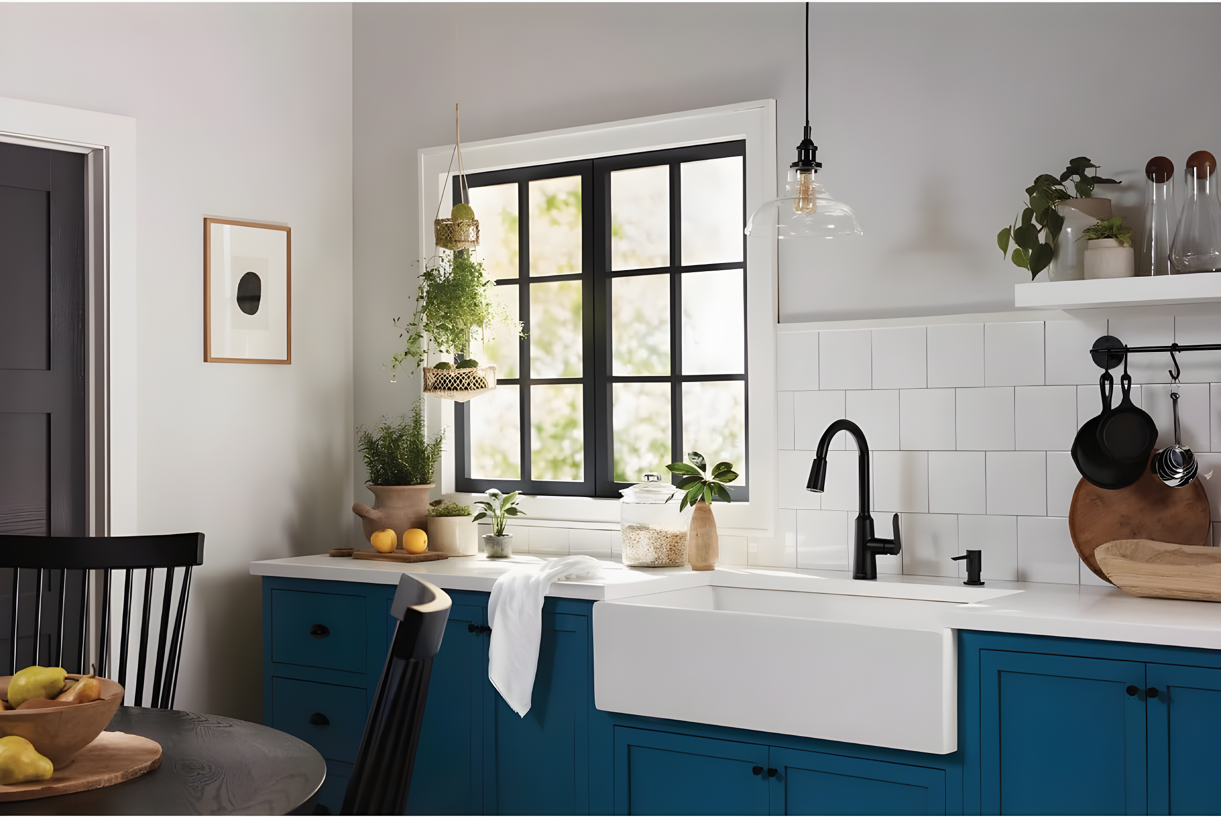 Moen Edwyn 87028BL Matte Black 1-Handle Deck-Mount Pull-Down Handle Kitchen Faucet (Deck Plate Included)