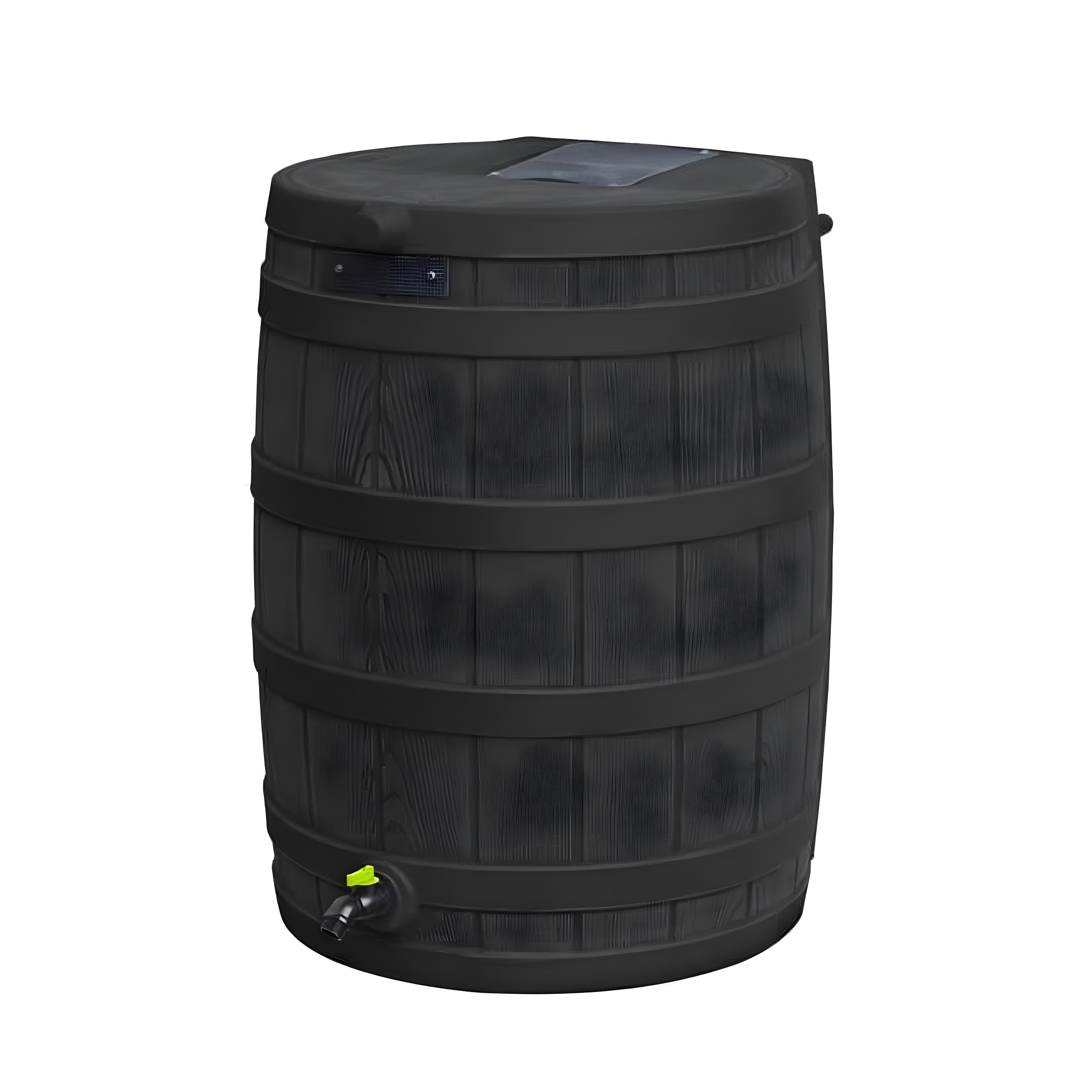 Good Ideas 50 Gallons Plastic Drainable Dual Overflow Rain Barrel