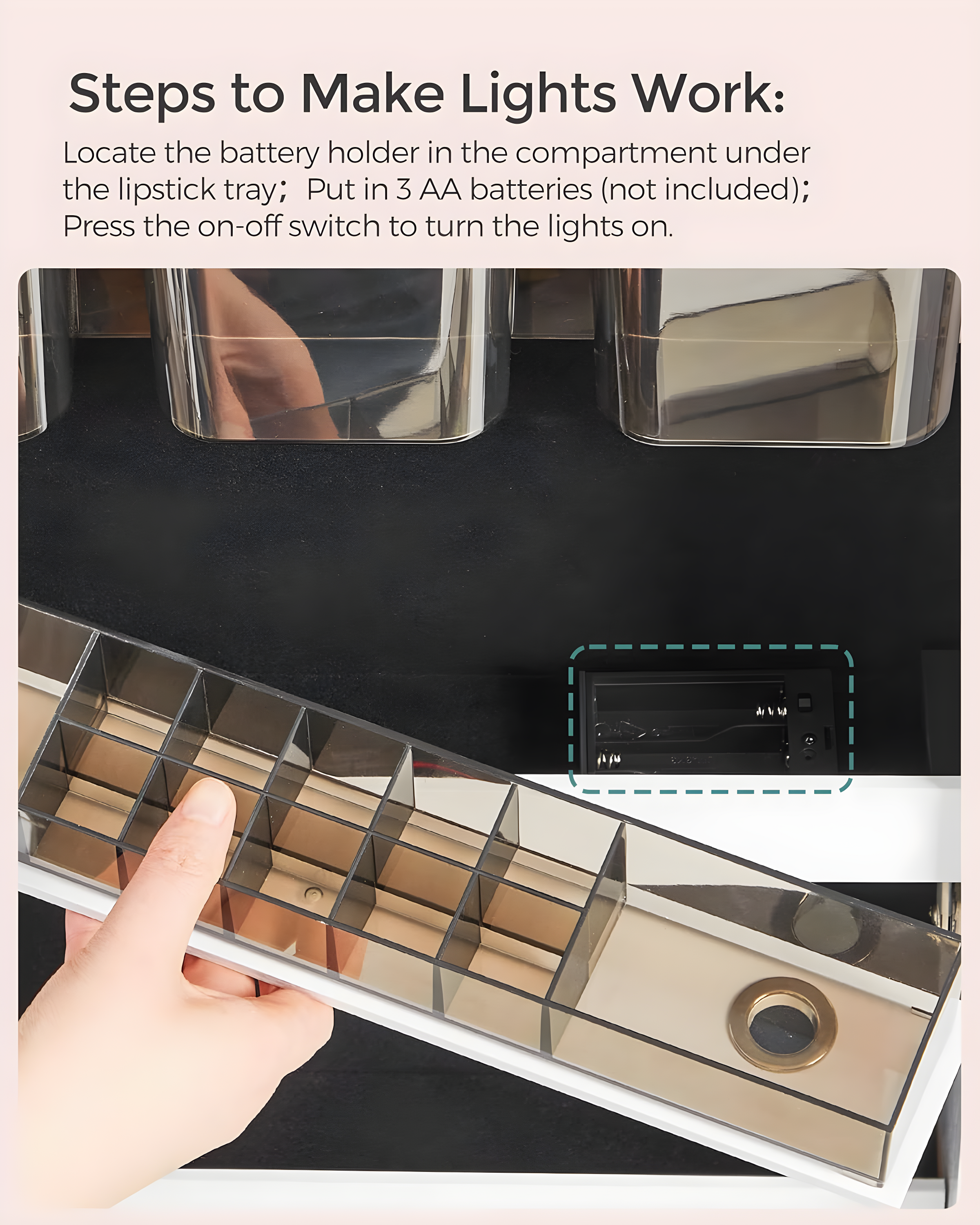 NIERBO Rustic Rectangular Wall-Mounted Jewelry Armoire With Built-In Lighted Mirror - Ultimate Jewelry Organizer For Women's Face Makeup - Perfect For Anniversary Gifts