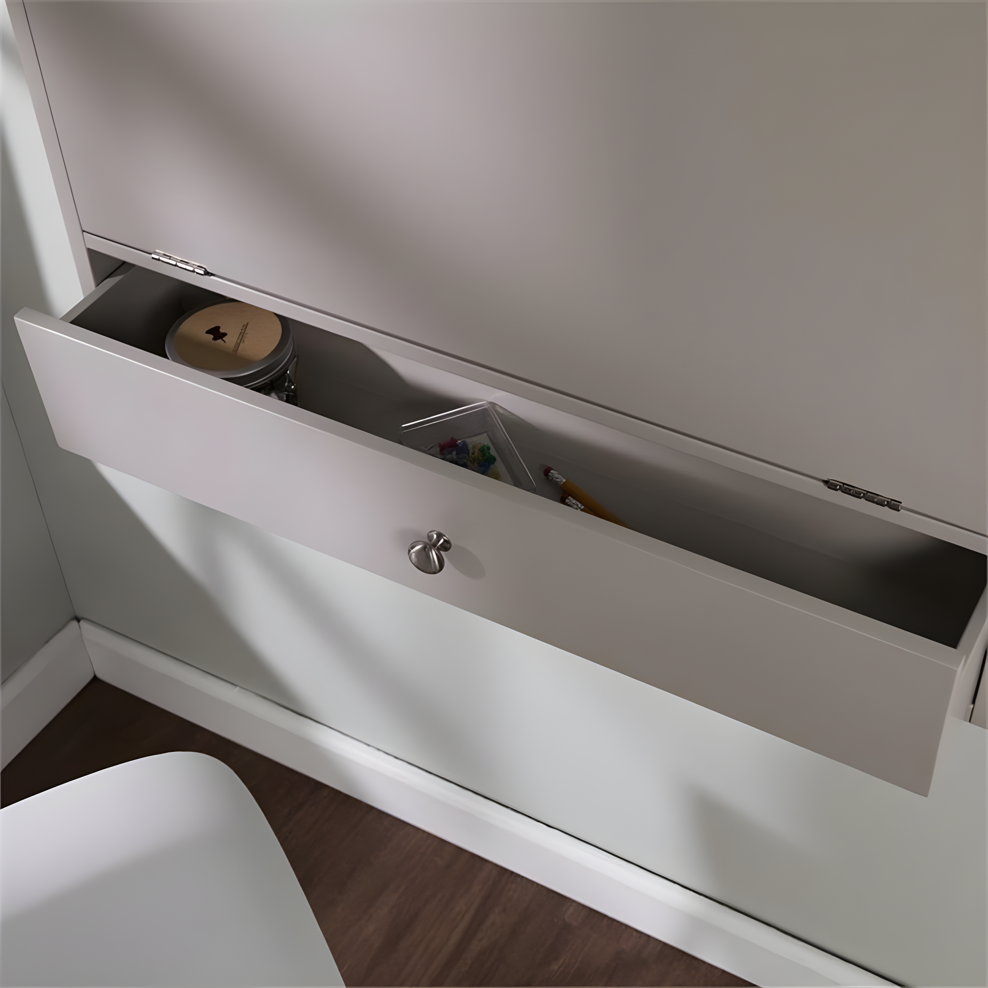 Benwick Wall Mount Laptop Desk, Gray