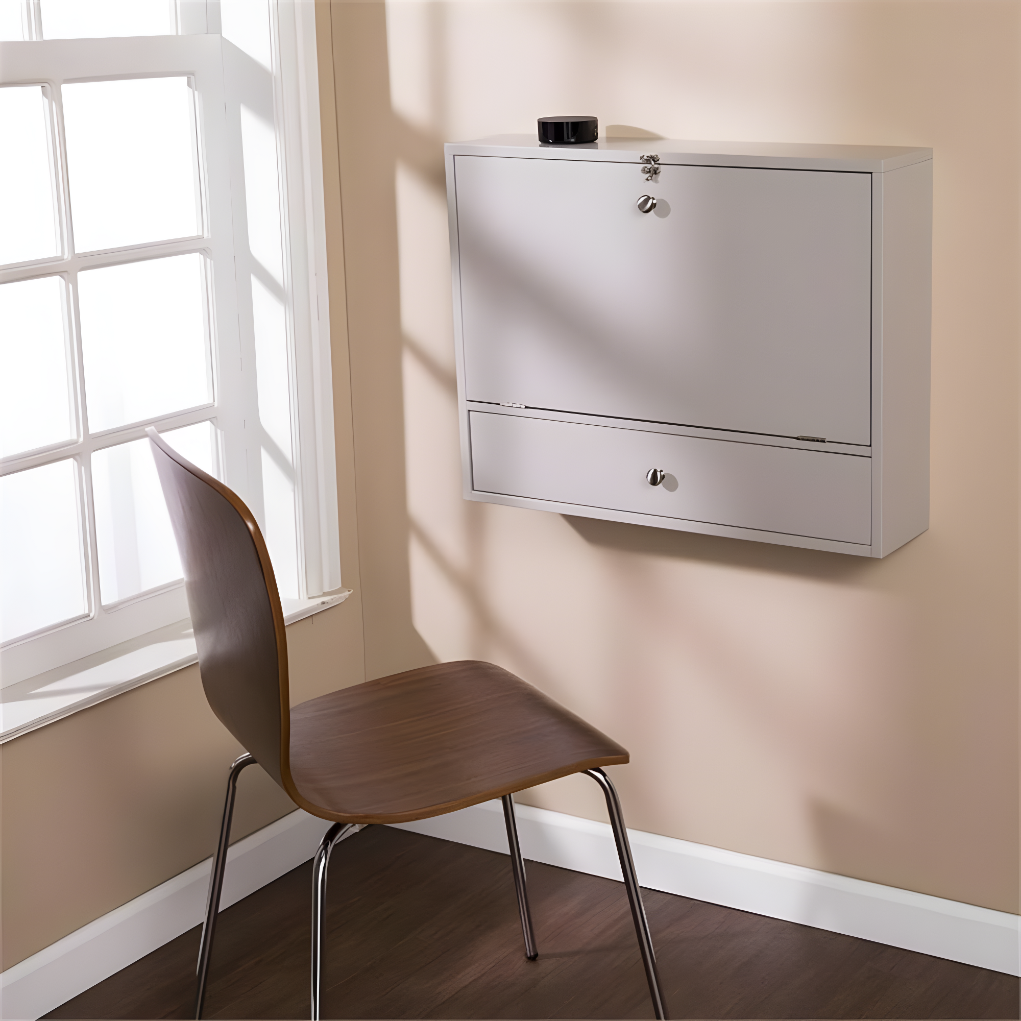 Benwick Wall Mount Laptop Desk, Gray