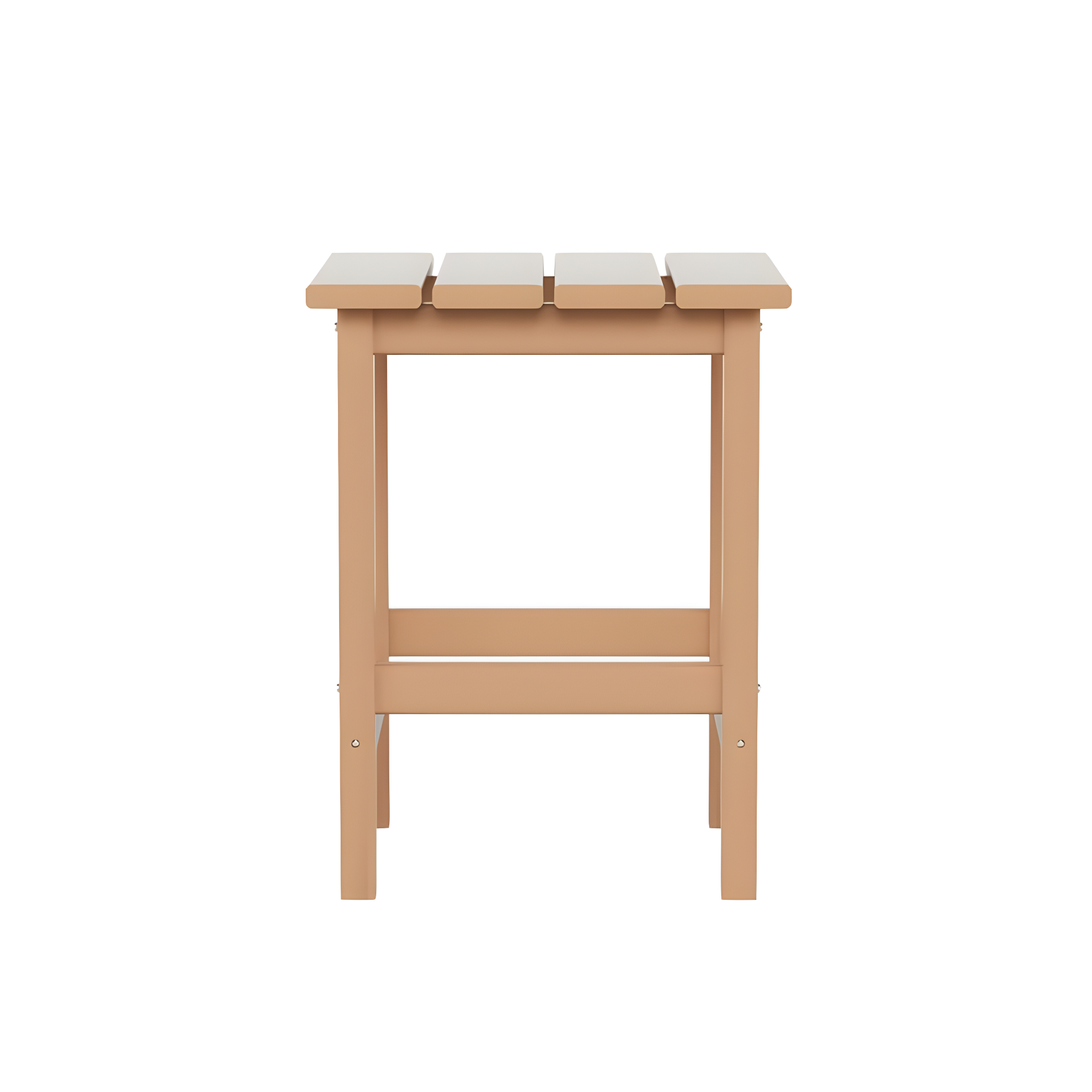 Polytrends  Laguna Hdpe All Weather Outdoor Patio Square Side Table Teak