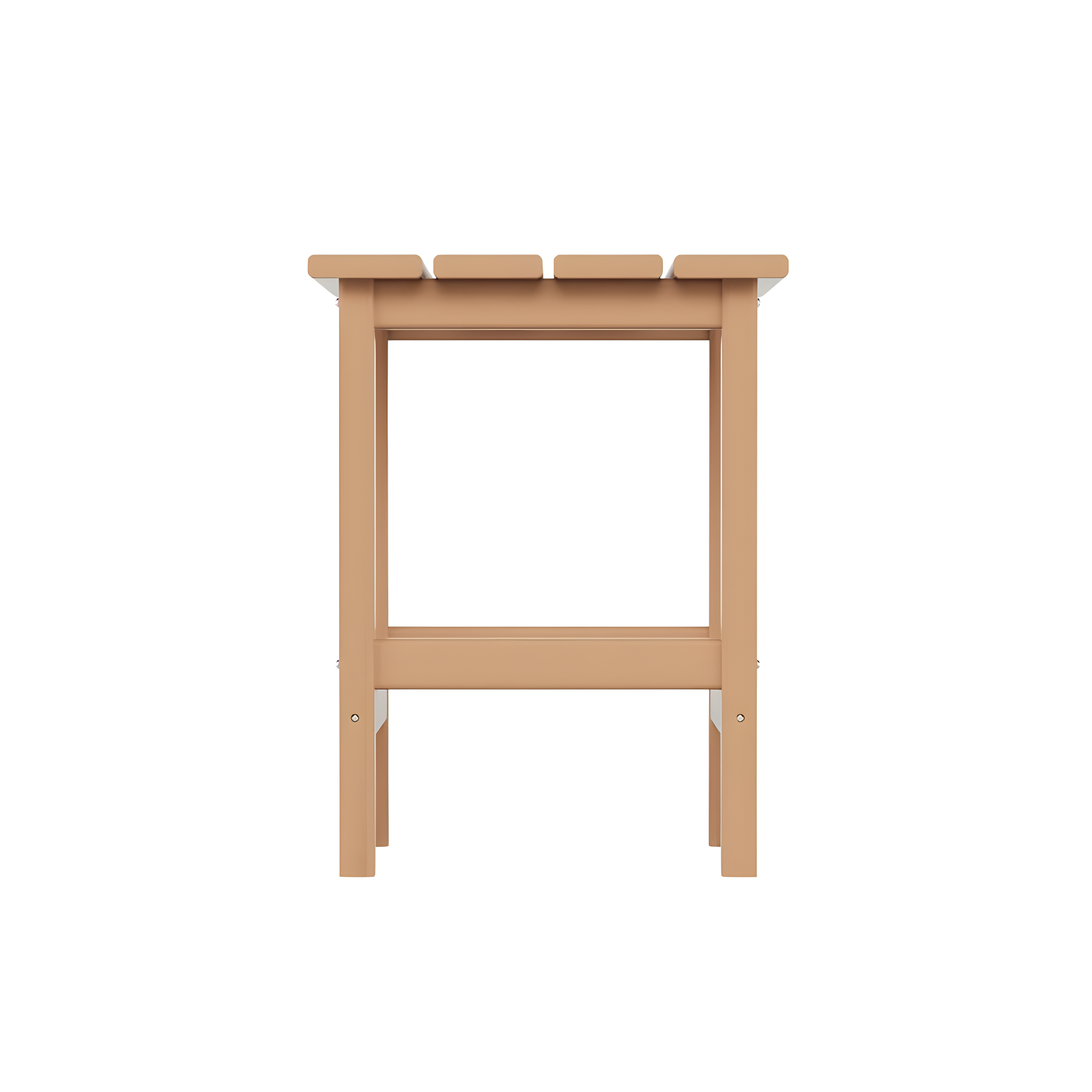 Polytrends  Laguna Hdpe All Weather Outdoor Patio Square Side Table Teak