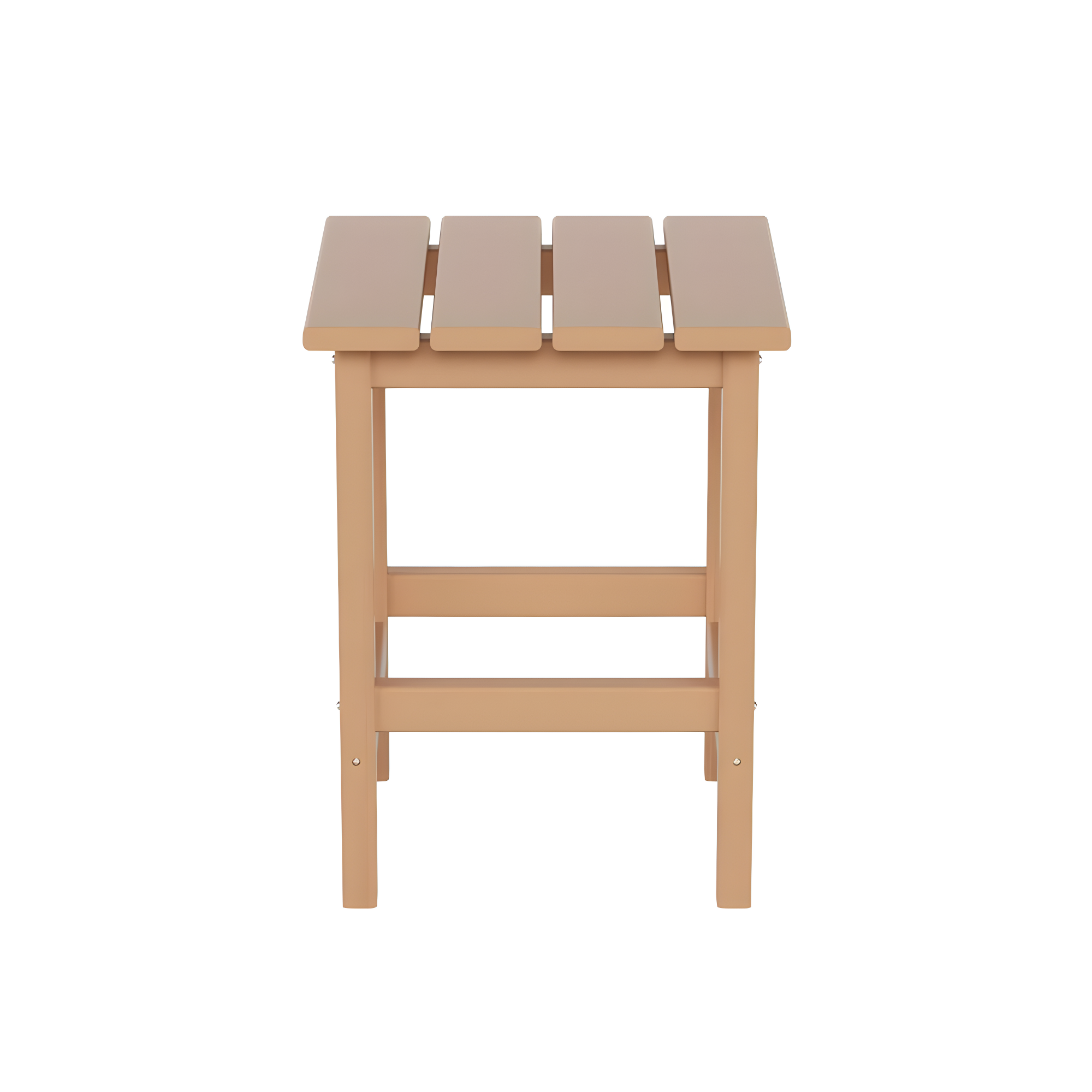 Polytrends  Laguna Hdpe All Weather Outdoor Patio Square Side Table Teak