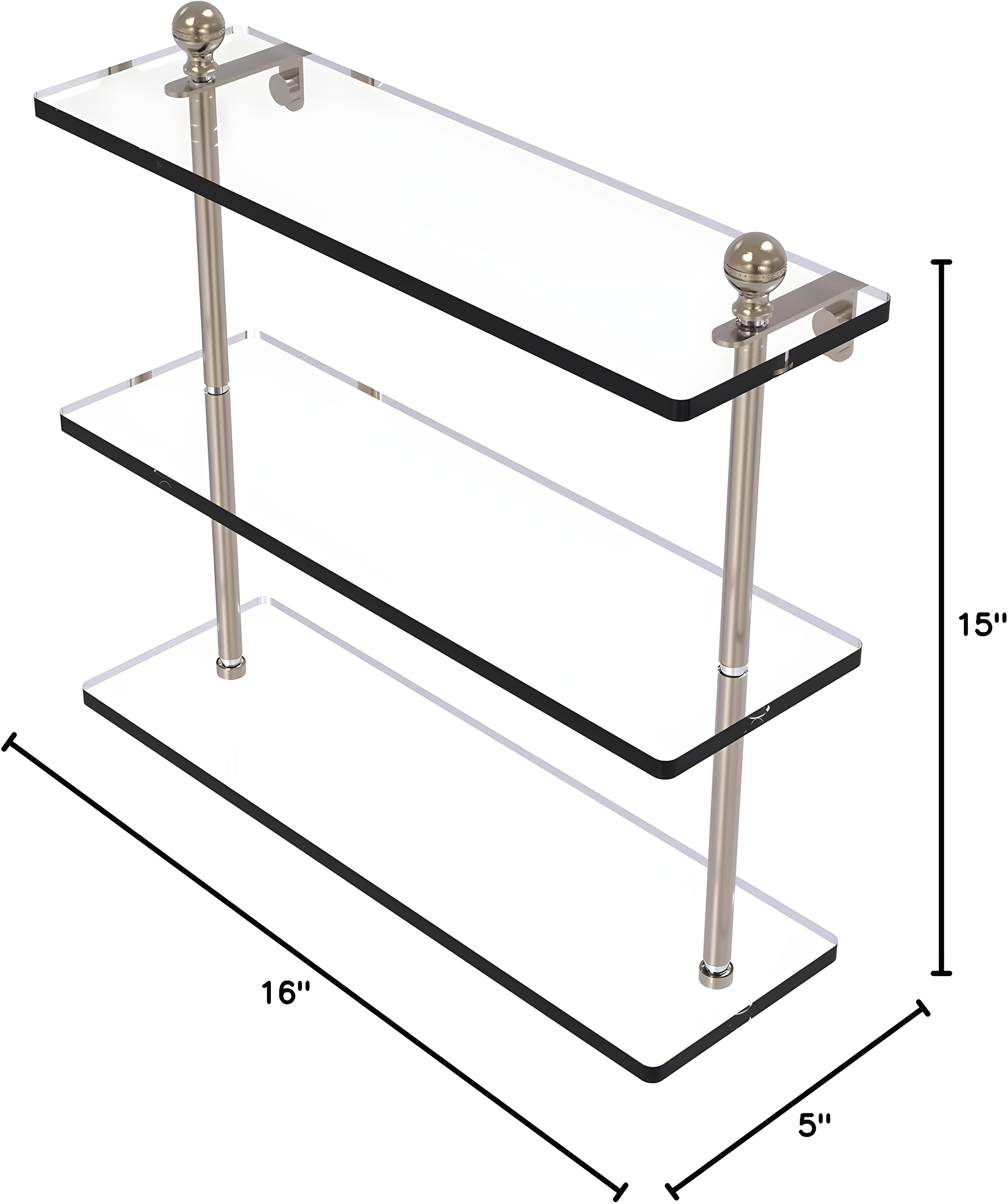 Morosini 3 Piece Tiered Shelf