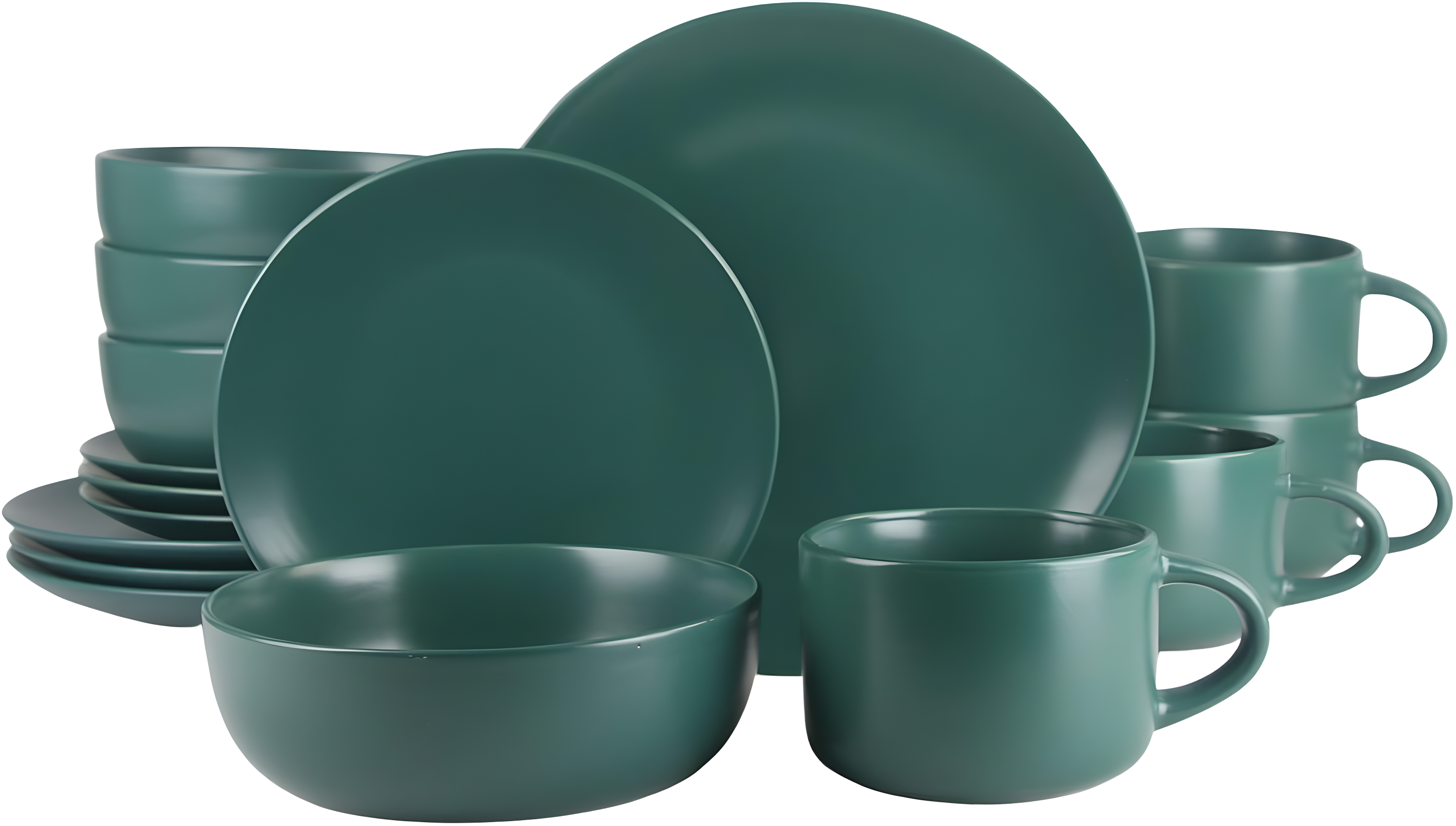 Wazee Matte 16 Piece Dinnerware Set, Service for 4