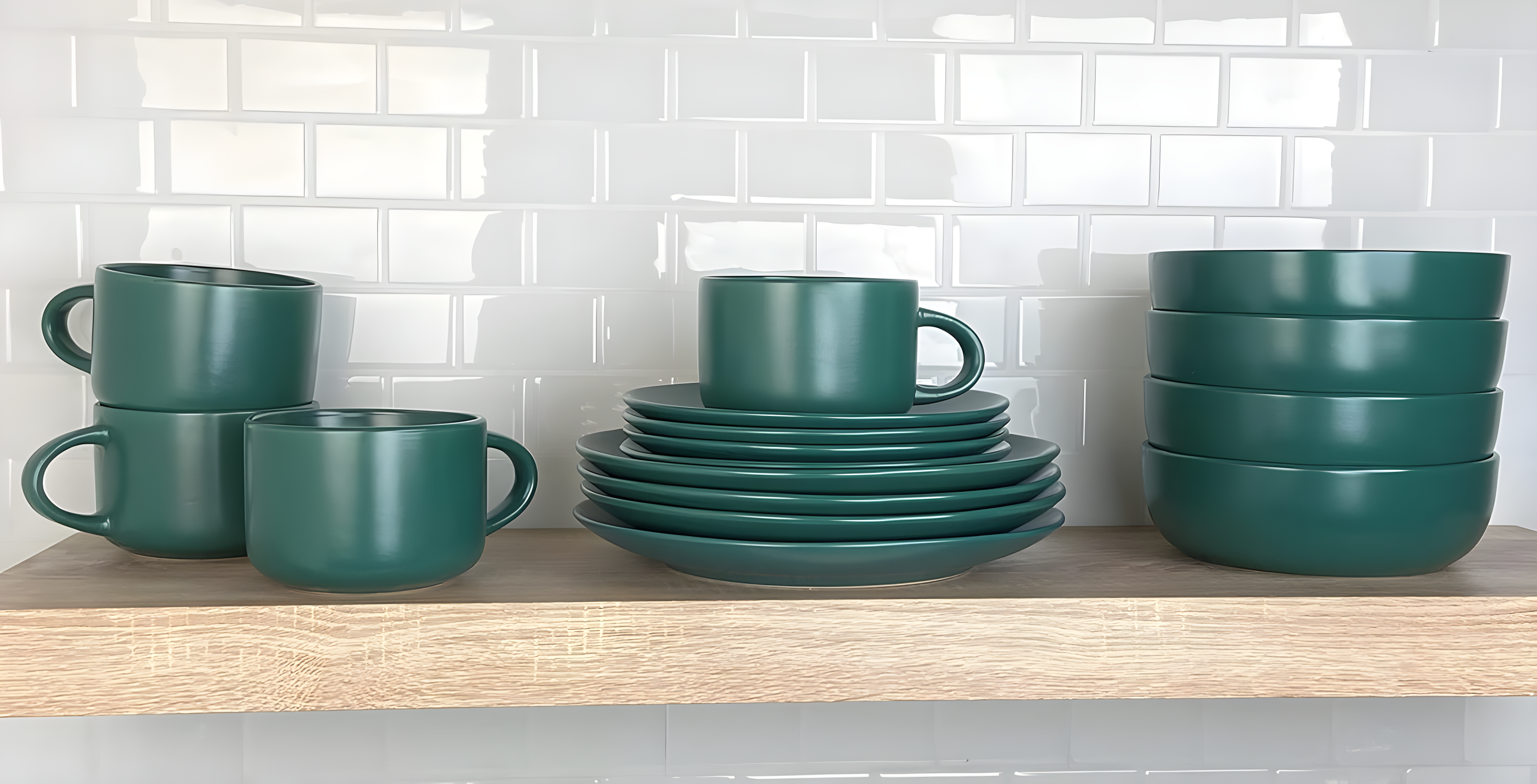 Wazee Matte 16 Piece Dinnerware Set, Service for 4