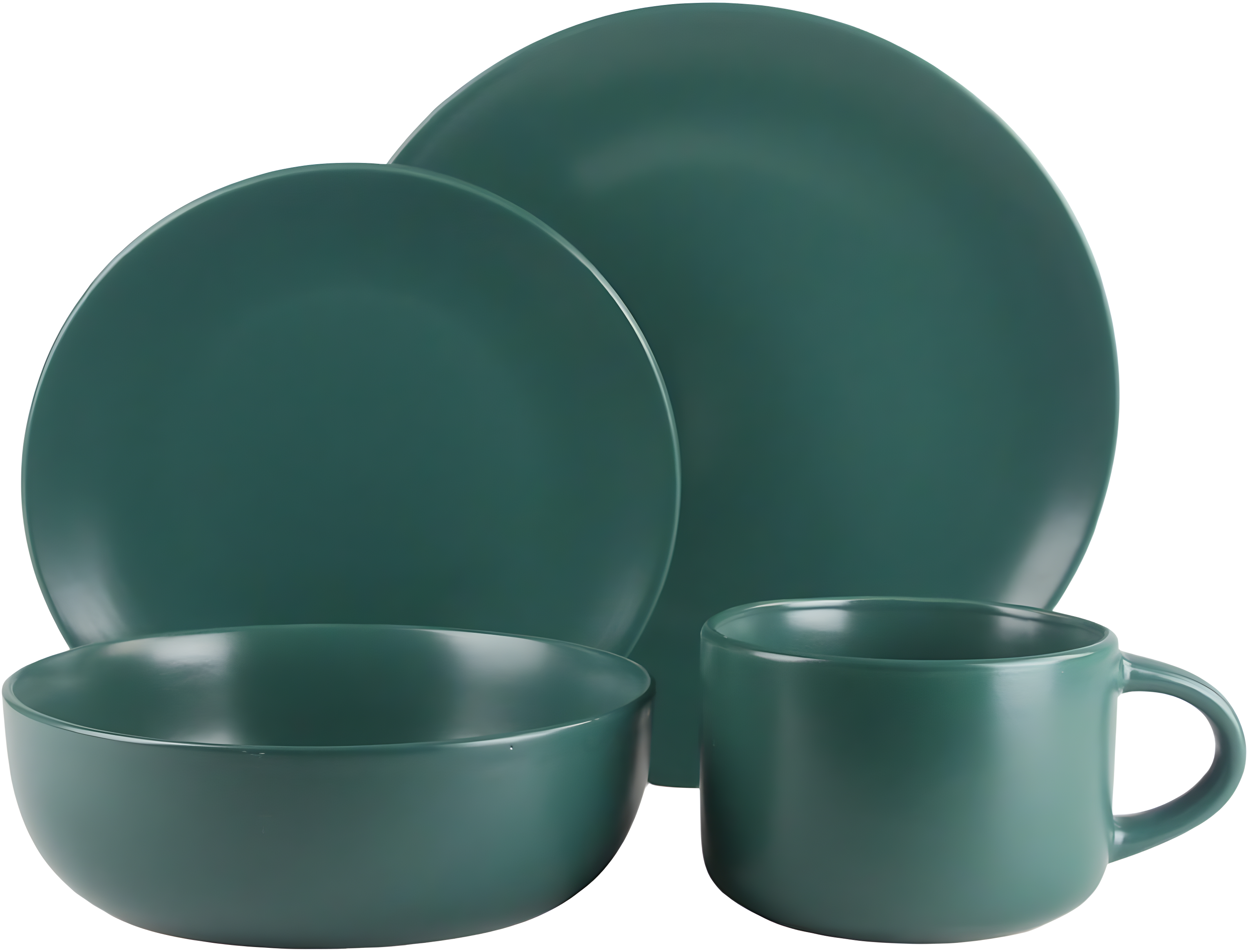 Wazee Matte 16 Piece Dinnerware Set, Service for 4