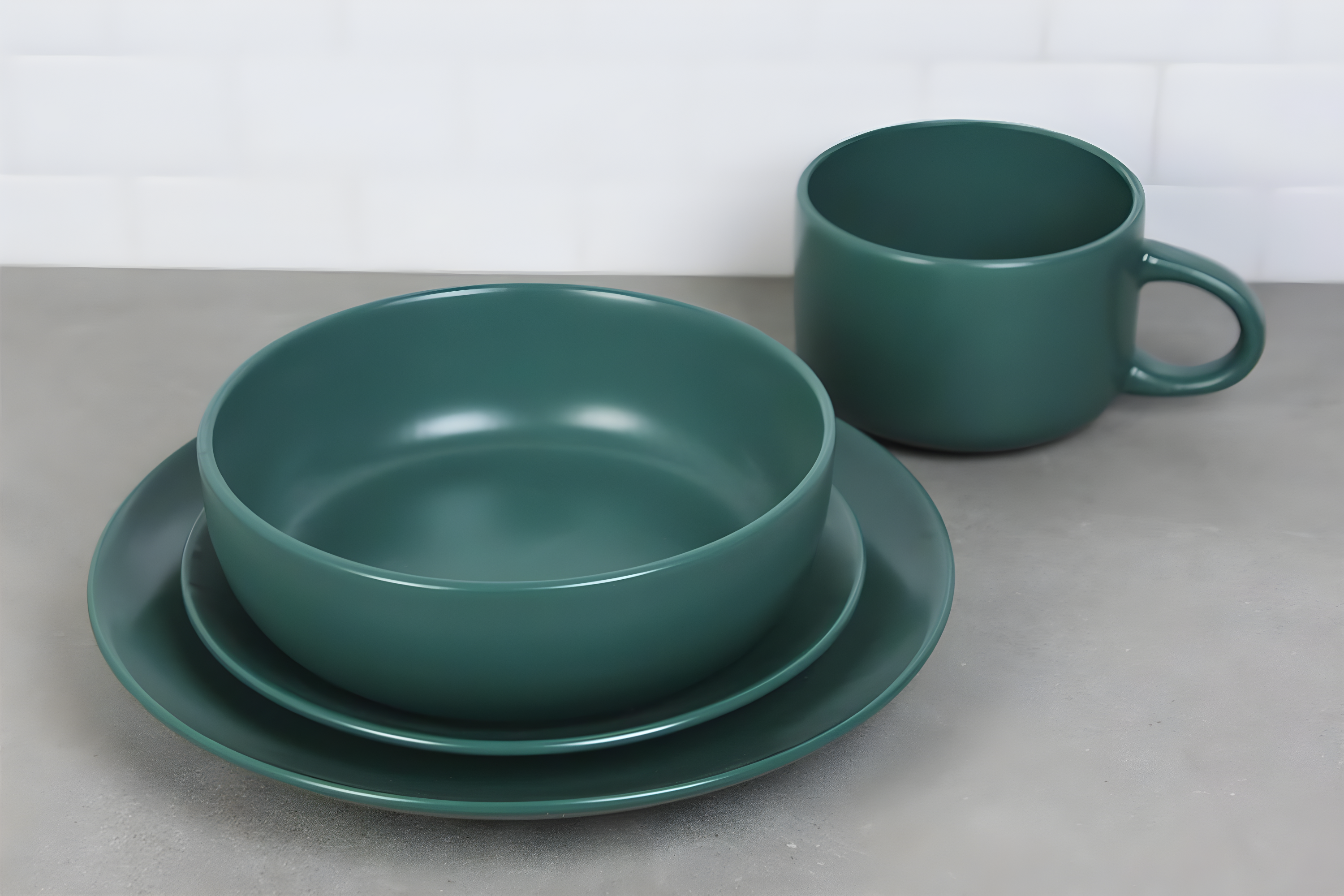 Wazee Matte 16 Piece Dinnerware Set, Service for 4