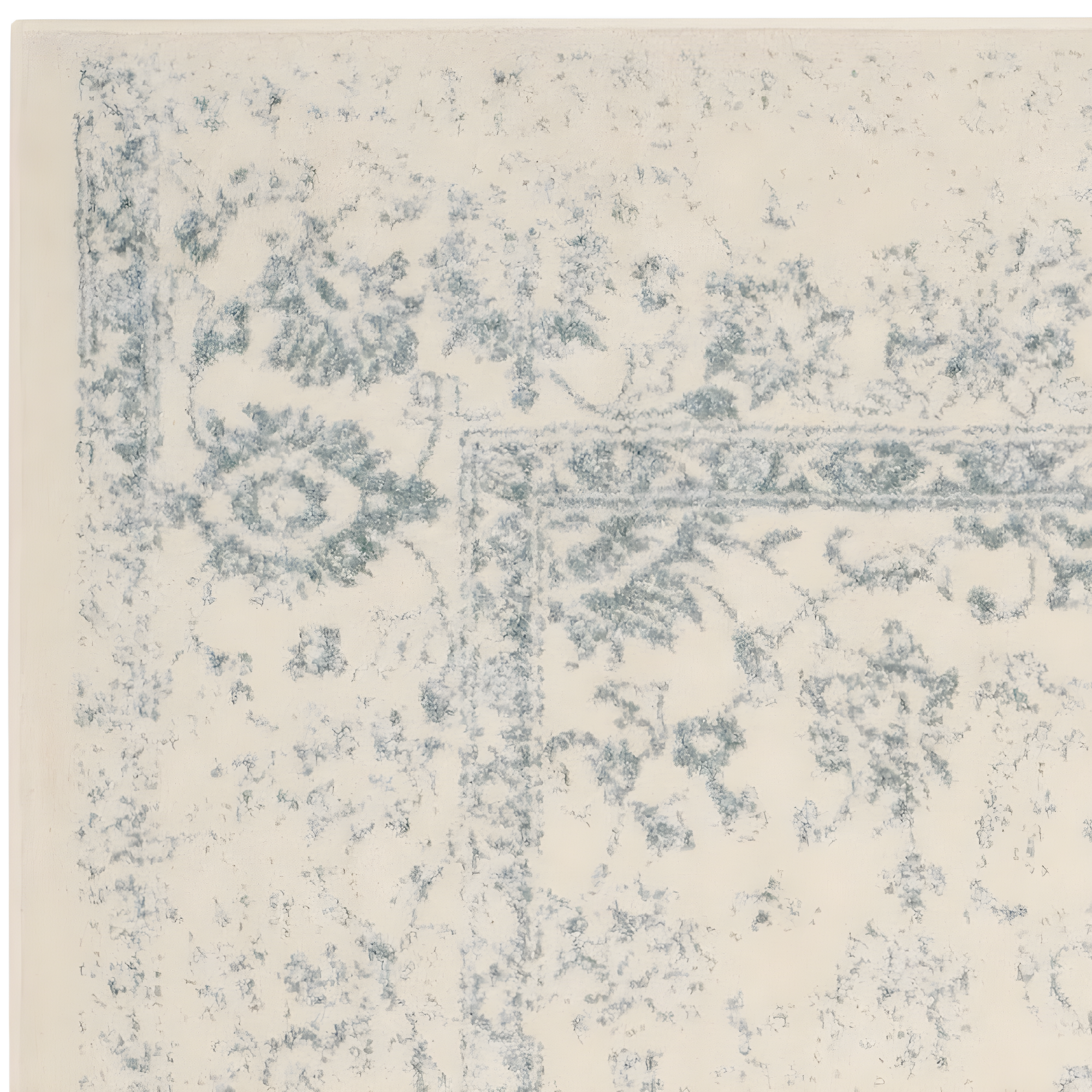 Adirondack ADR109 Machine Made Indoor Area Rug - Ivory/Slate - 6'x6' - Safavieh