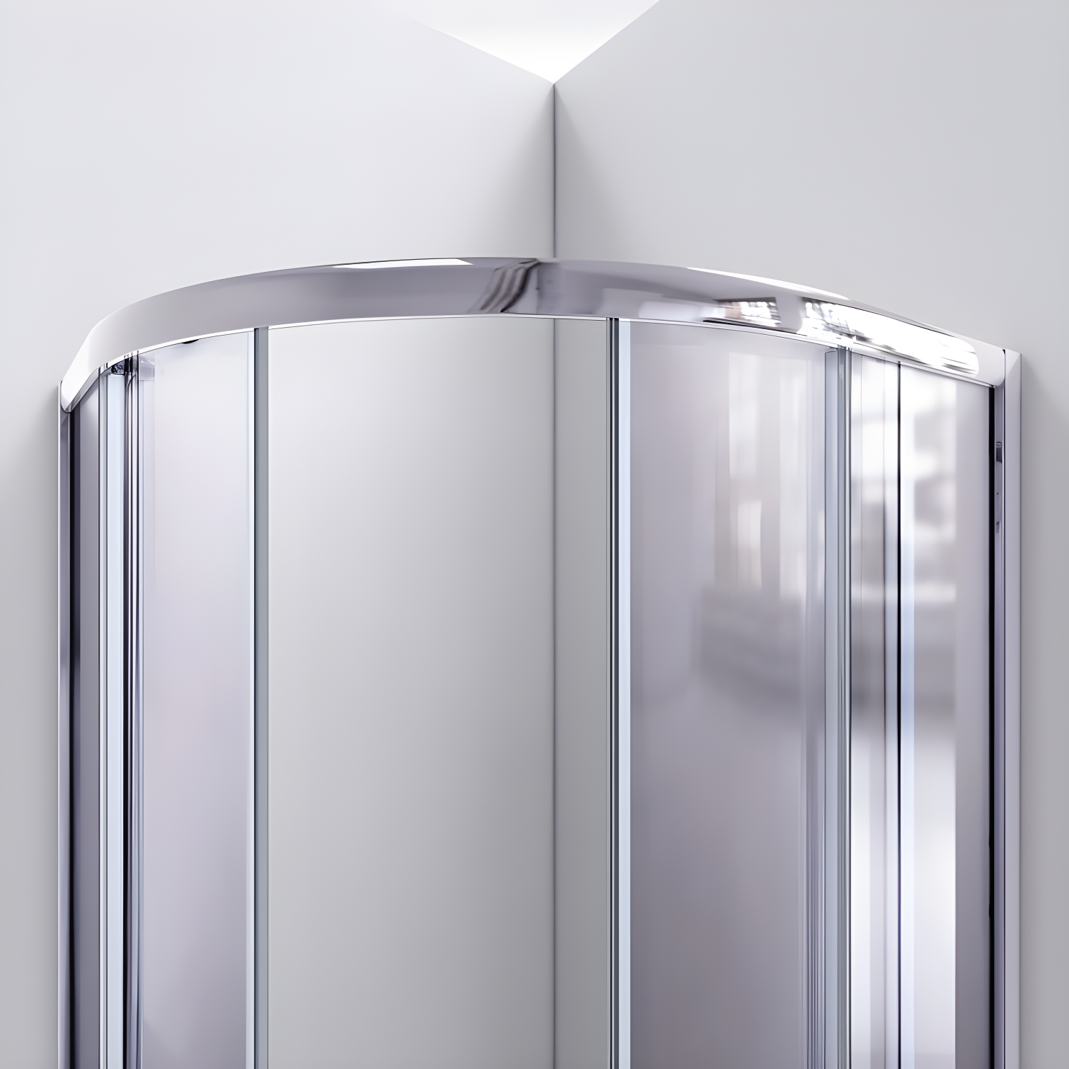DreamLine Prime 36" W x 36" D x 76.75" H Semi Frameless Round Sliding Shower Enclosure with Base Included DL-6153-01FR