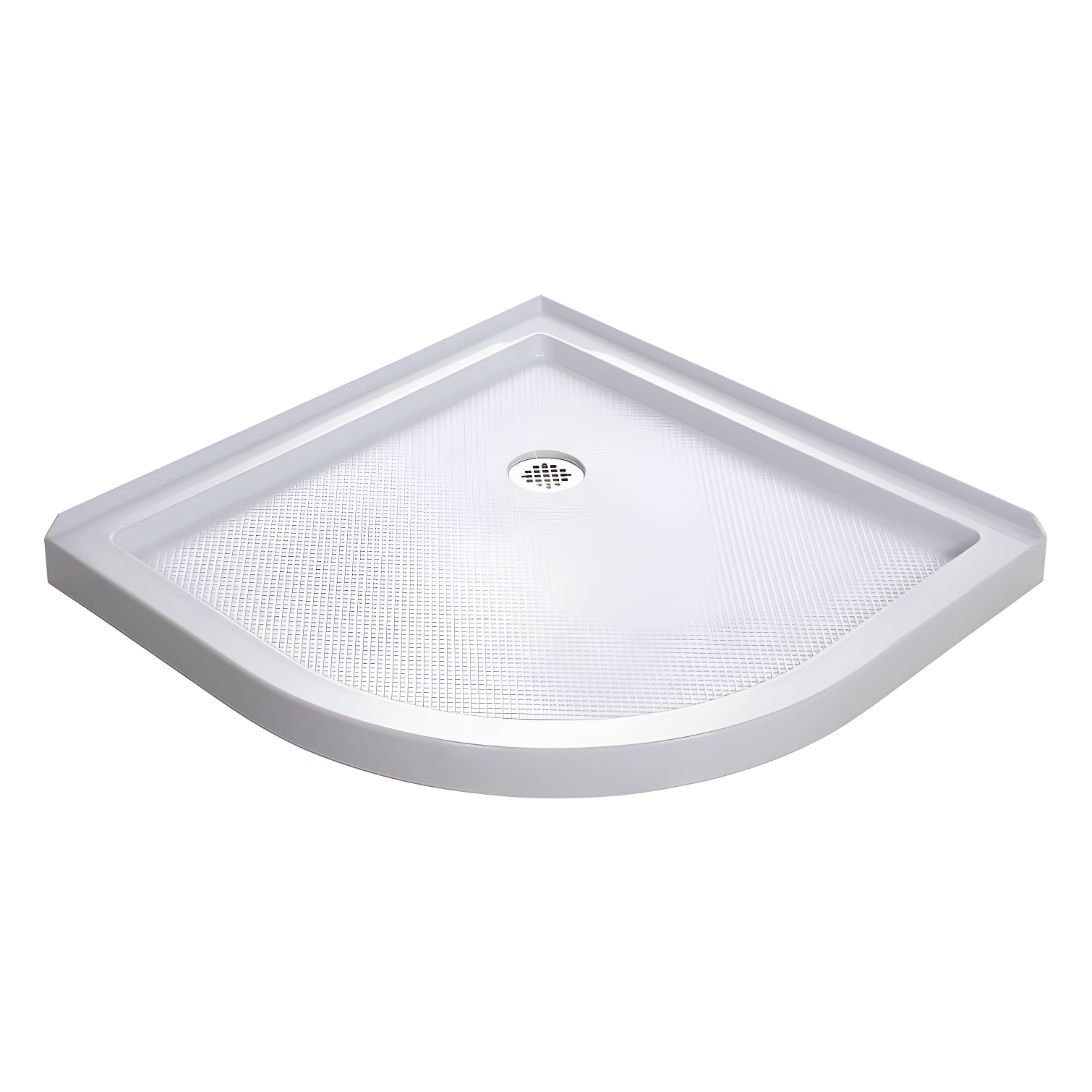 DreamLine Prime 36" W x 36" D x 76.75" H Semi Frameless Round Sliding Shower Enclosure with Base Included DL-6153-01FR