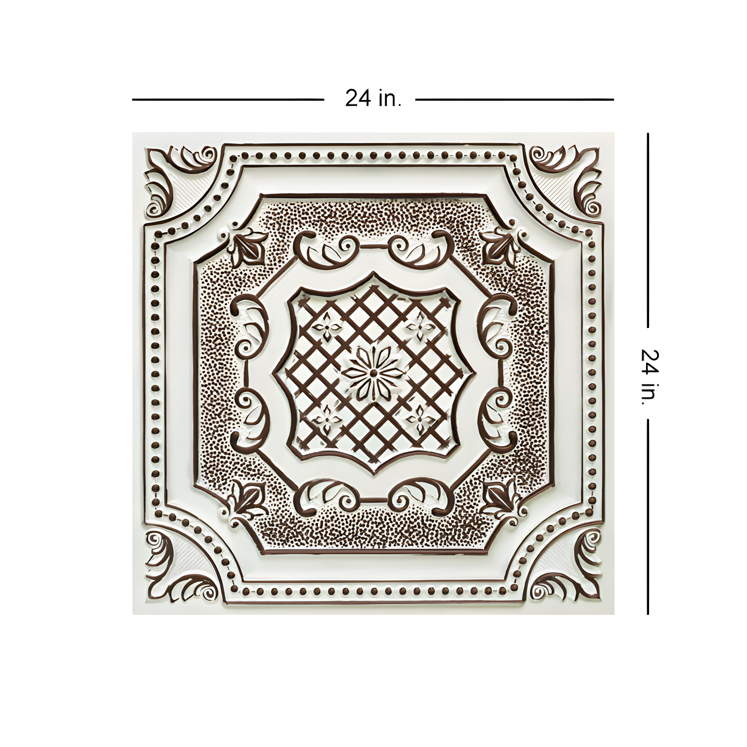 FromPlainToBeautifulInHours My Beautiful Damaris Drop-In or Glue-Up PVC Ceiling Tile (Set of 25)