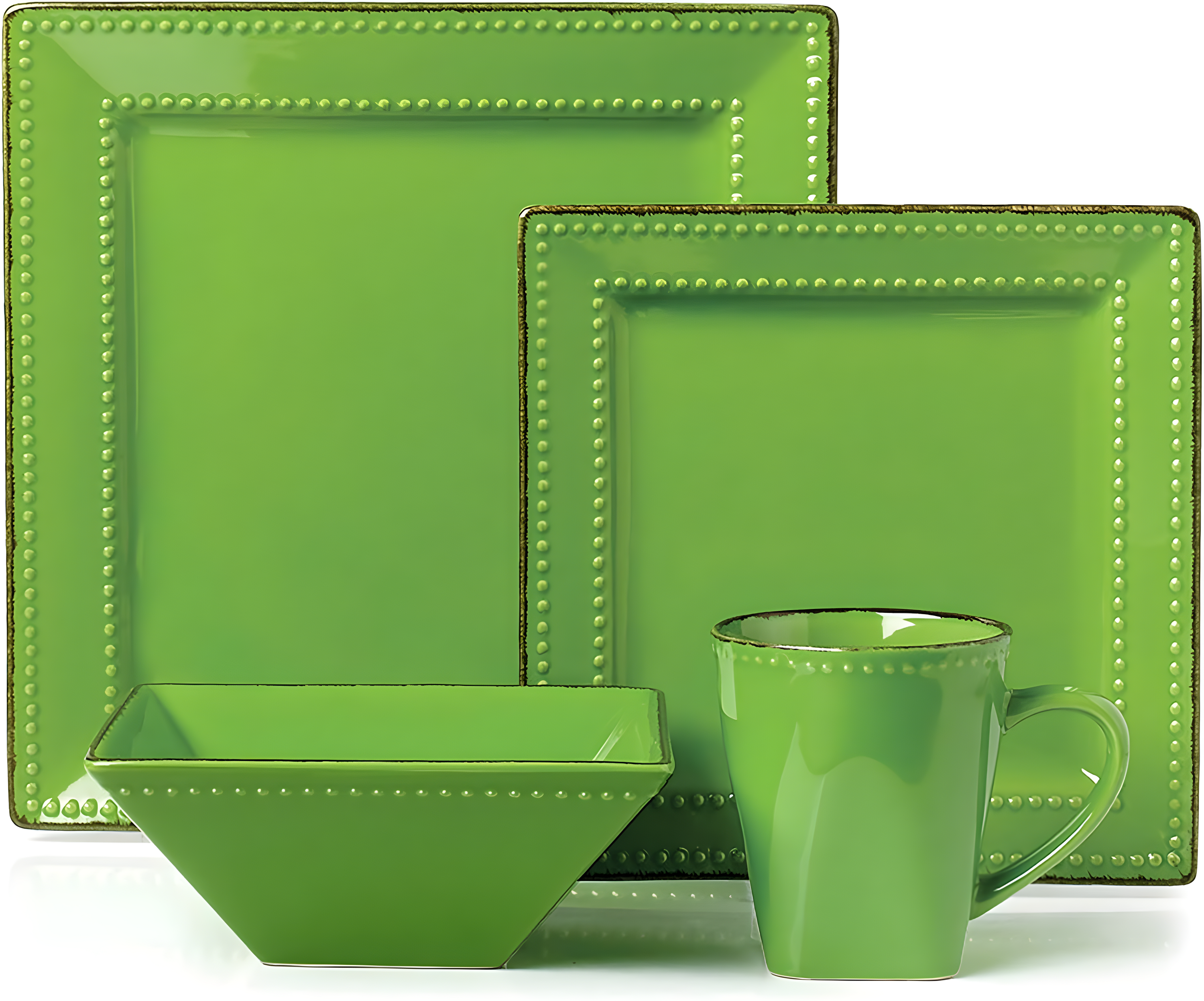 16 Piece Stoneware Dinnerware Set - Service for 4