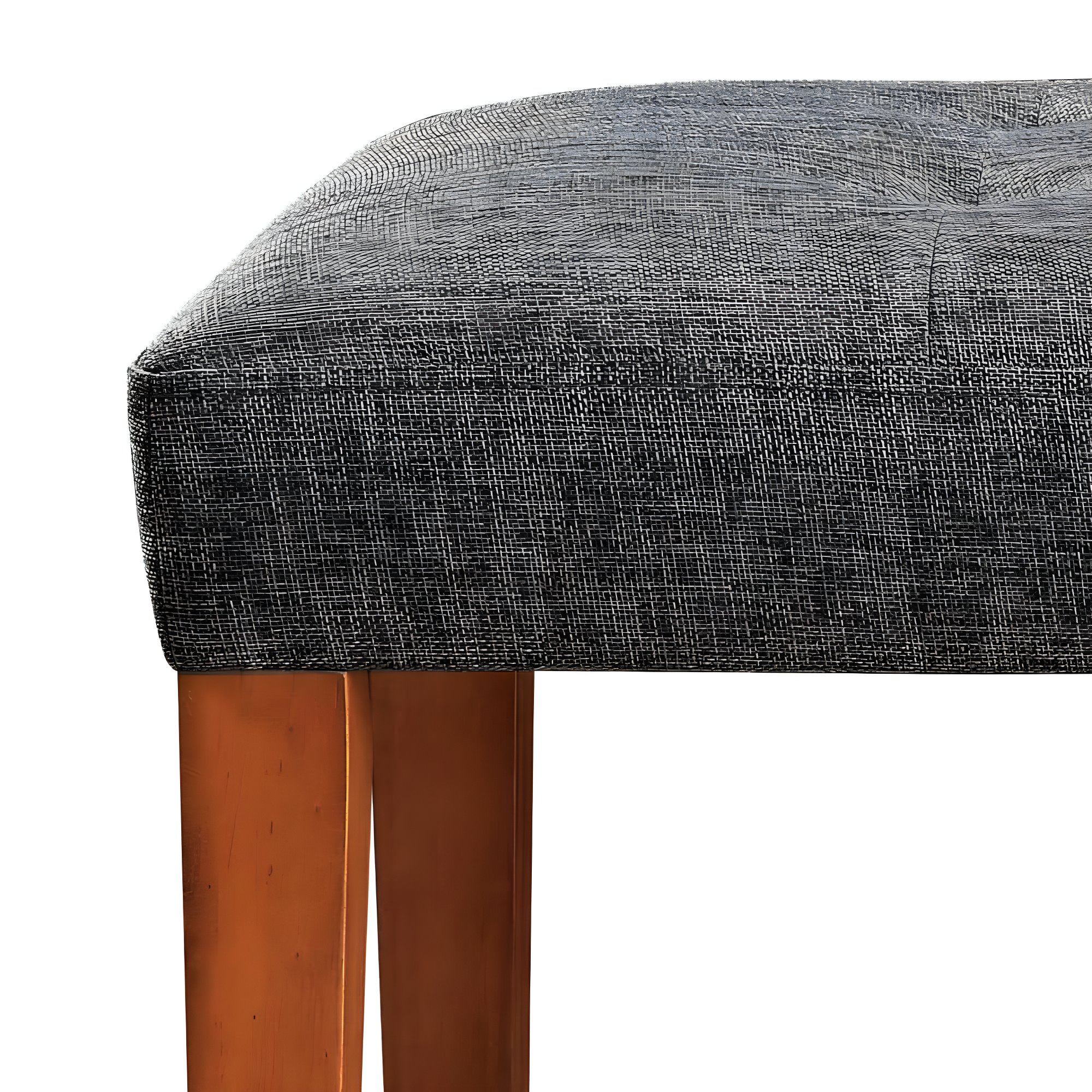 Acme Furniture Charla Bench Gray Fabric/Oak Finish