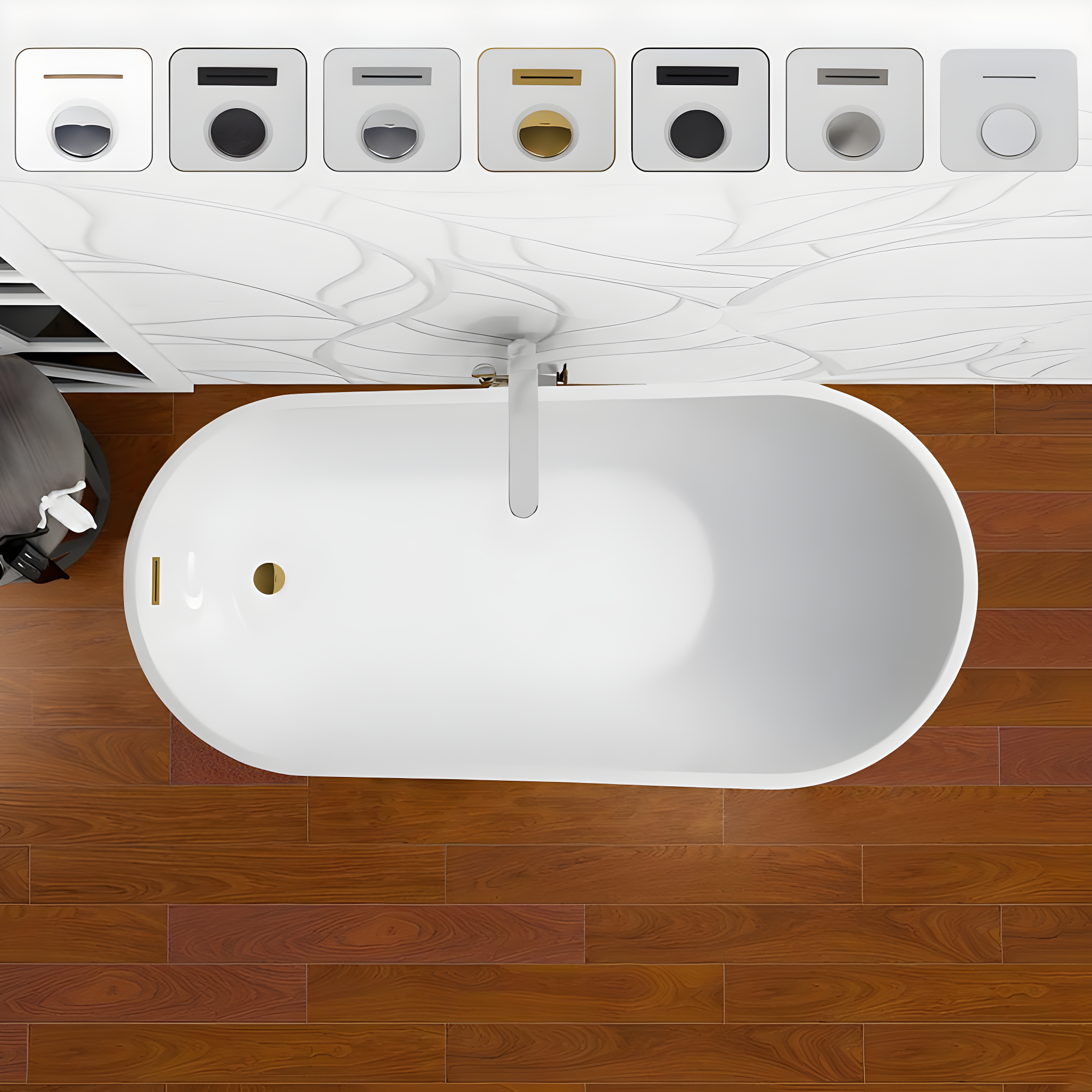 Cora 67" x 32" Freestanding Acrylic Bathtub