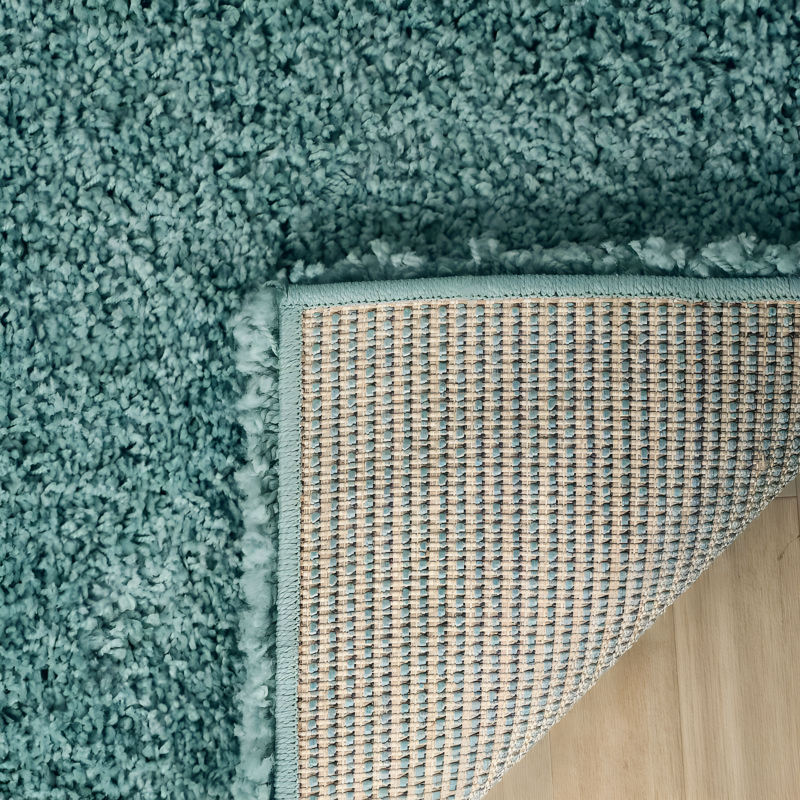Shag SG151 Power Loomed Area Rug - Light Blue - 4'x4' - Safavieh.