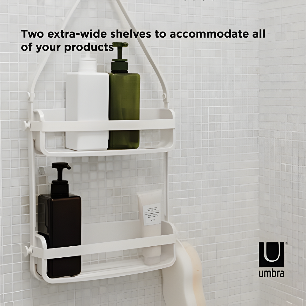 Umbra Flex Two Shelf Shower Caddy, White