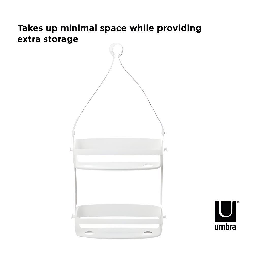 Umbra Flex Two Shelf Shower Caddy, White