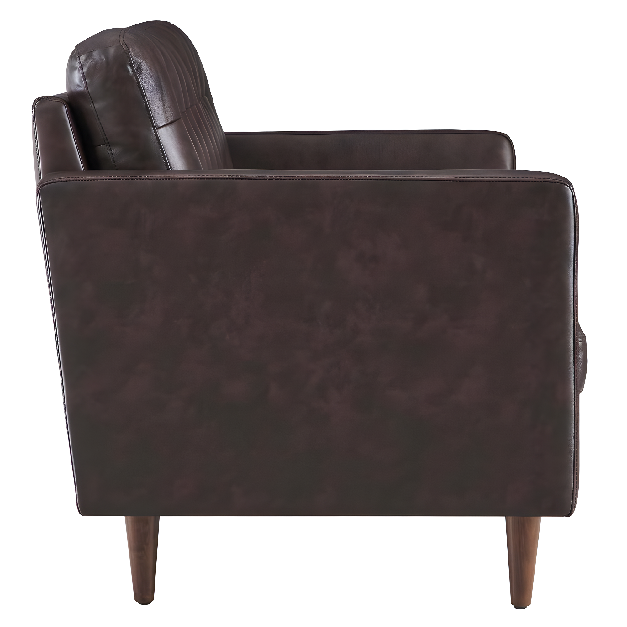 Exalt Tufted Vegan Leather Sofa-EEI-6099-BRN