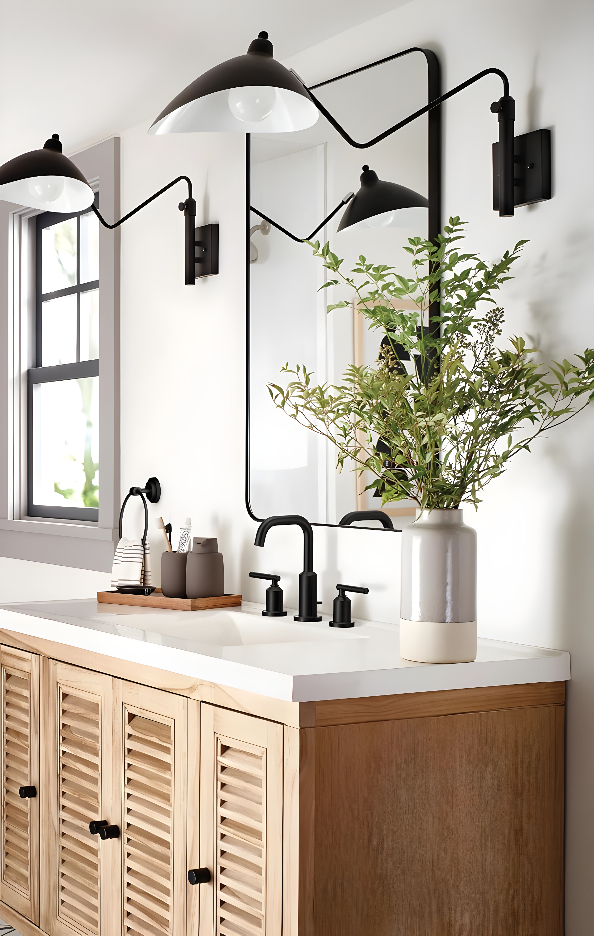 Moen MOEN T6222BL CIA MATTE BLACK TWO-HANDLE HIGH ARC BATHROOM FAUCET T6222BL-1