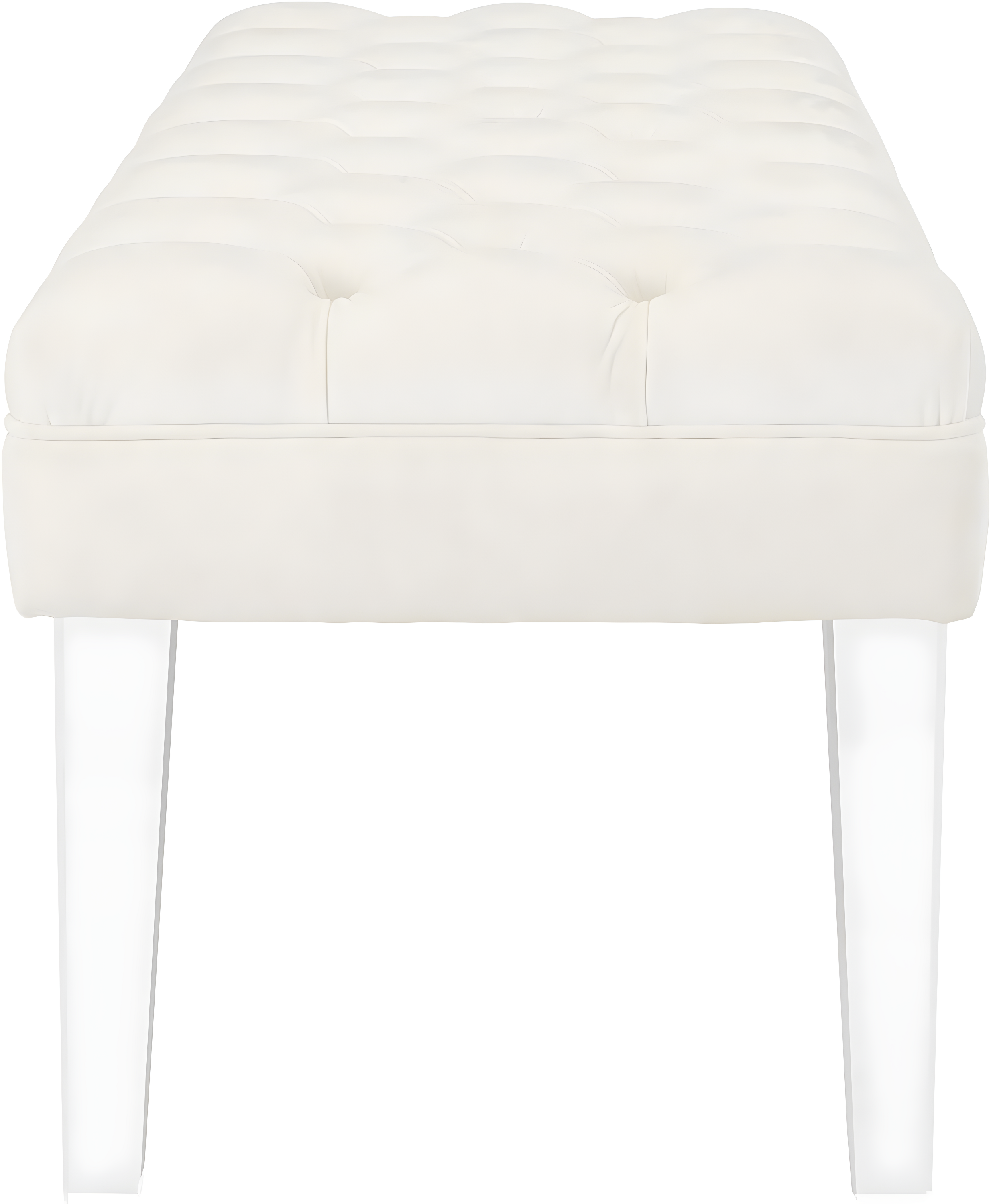 Modway Valet Modern Style Performance Velvet and Acrylic Bench in Ivory
