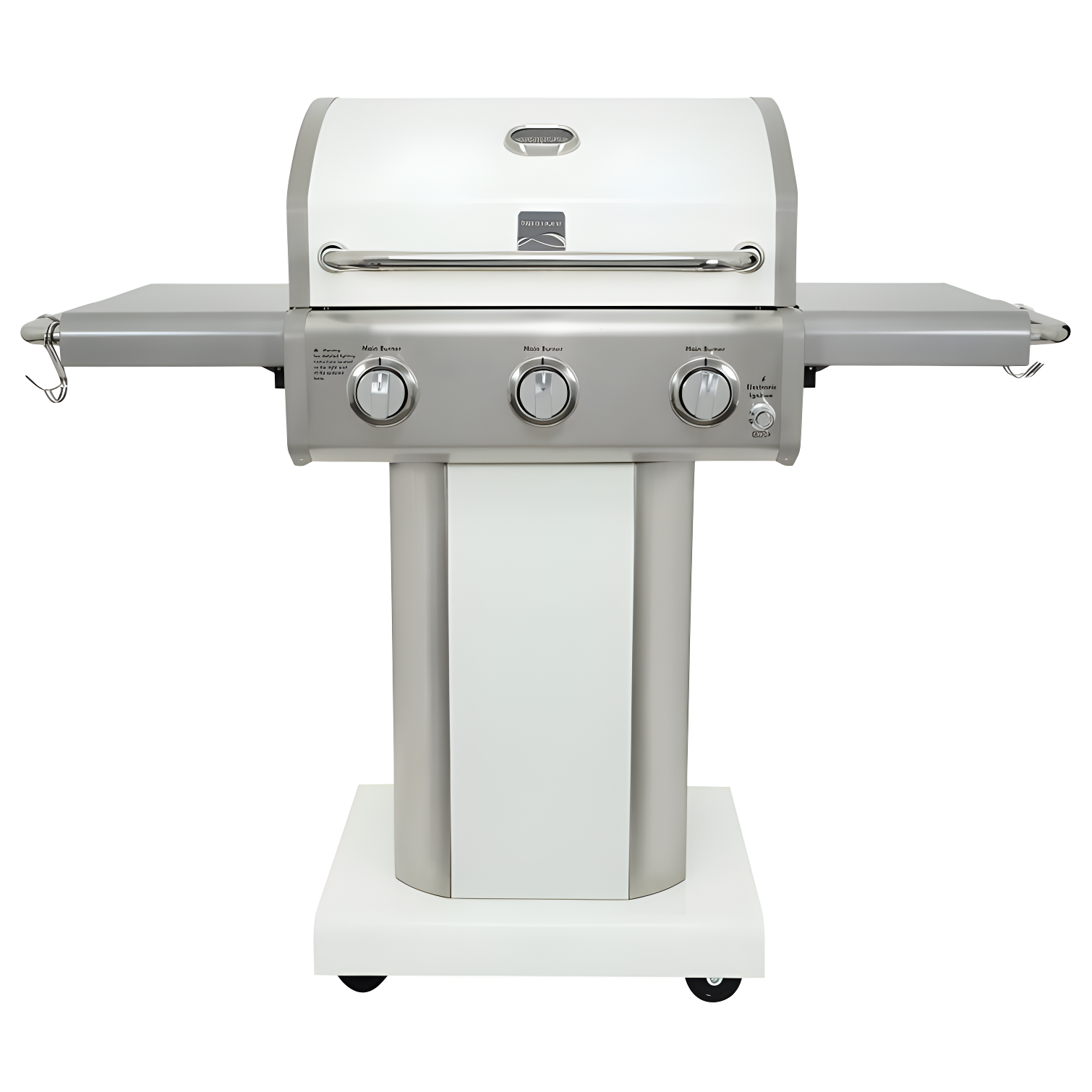 Kenmore 3-Burner Propane Gas Grill with Foldable Side Tables for Outdoor BBQ