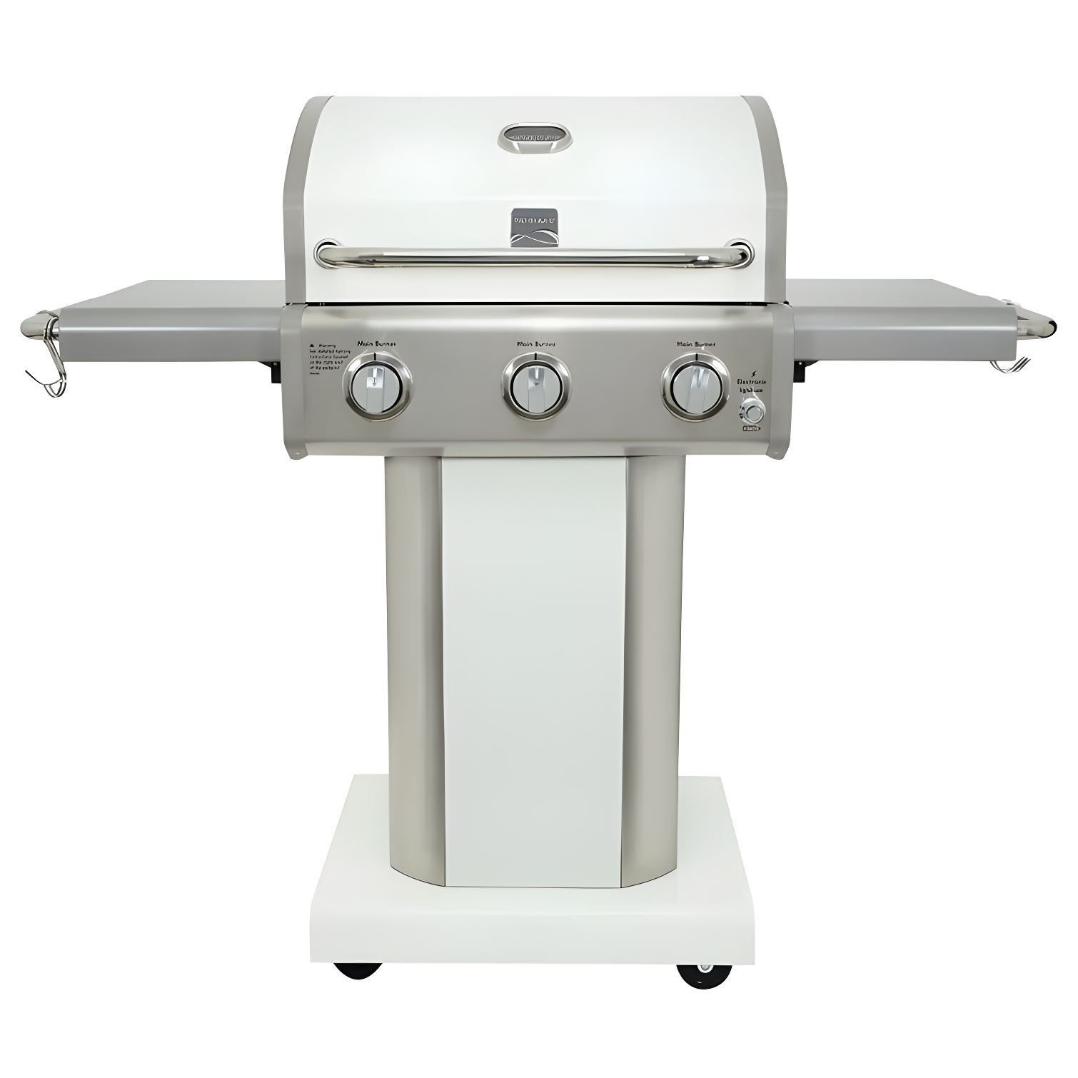 Kenmore 3-Burner Propane Gas Grill with Foldable Side Tables for Outdoor BBQ