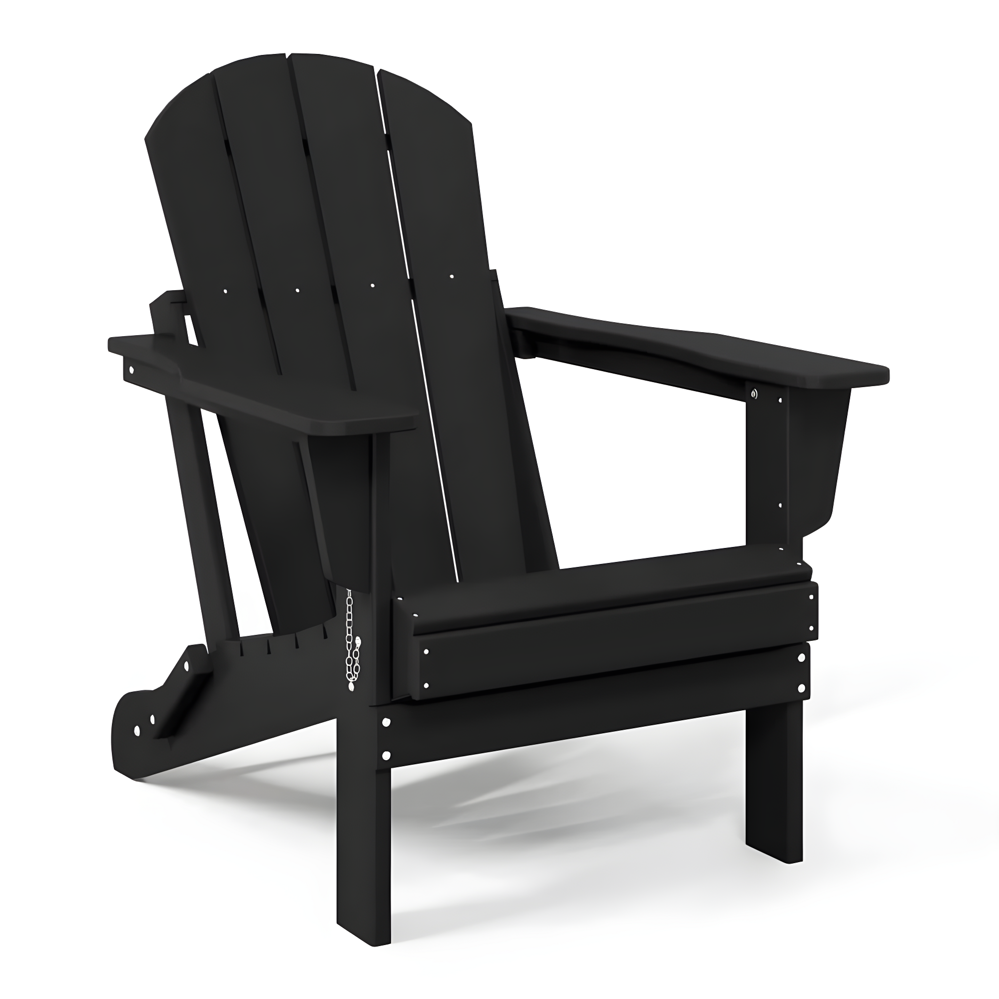 Westin Outdoor Braxton Folding Plastic Adirondack Chair - Black (Set of 2)