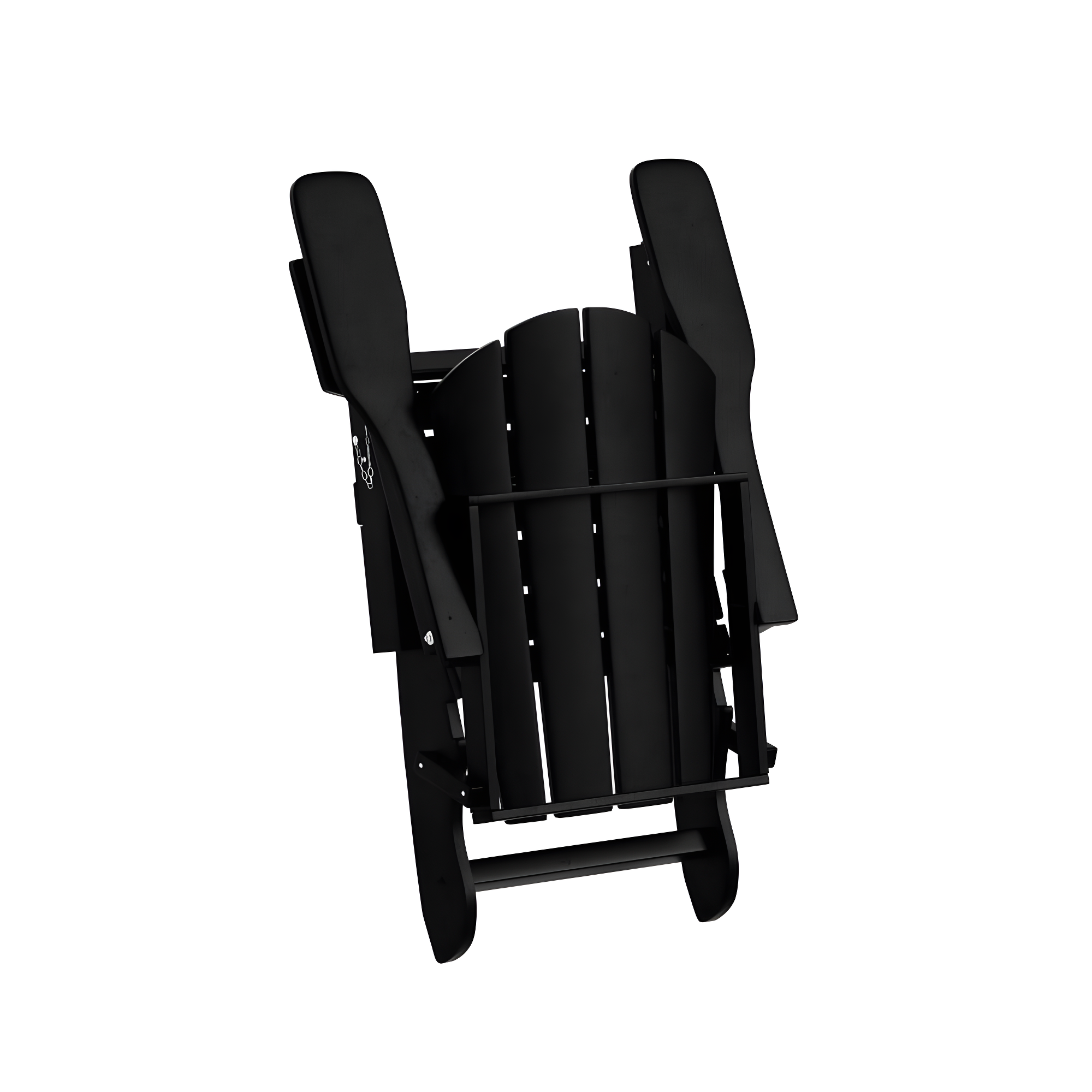 Westin Outdoor Braxton Folding Plastic Adirondack Chair - Black (Set of 2)