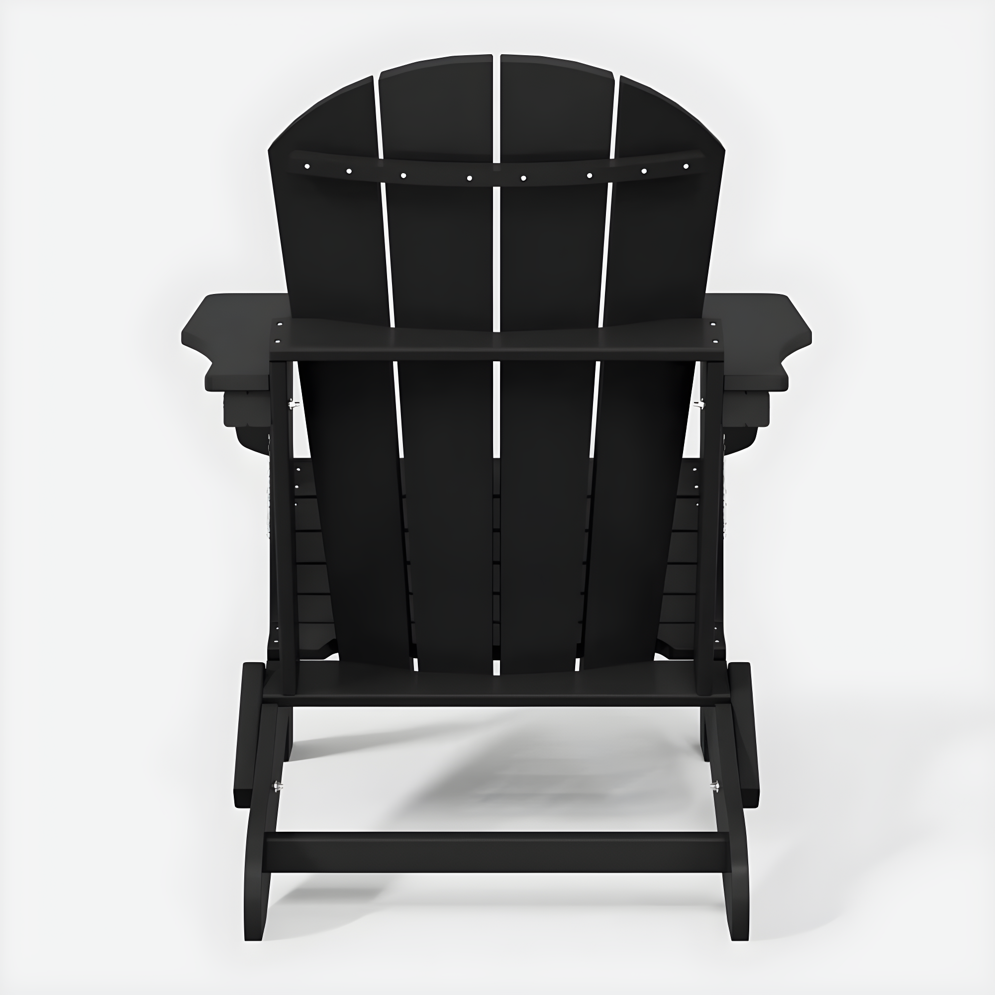 Westin Outdoor Braxton Folding Plastic Adirondack Chair - Black (Set of 2)