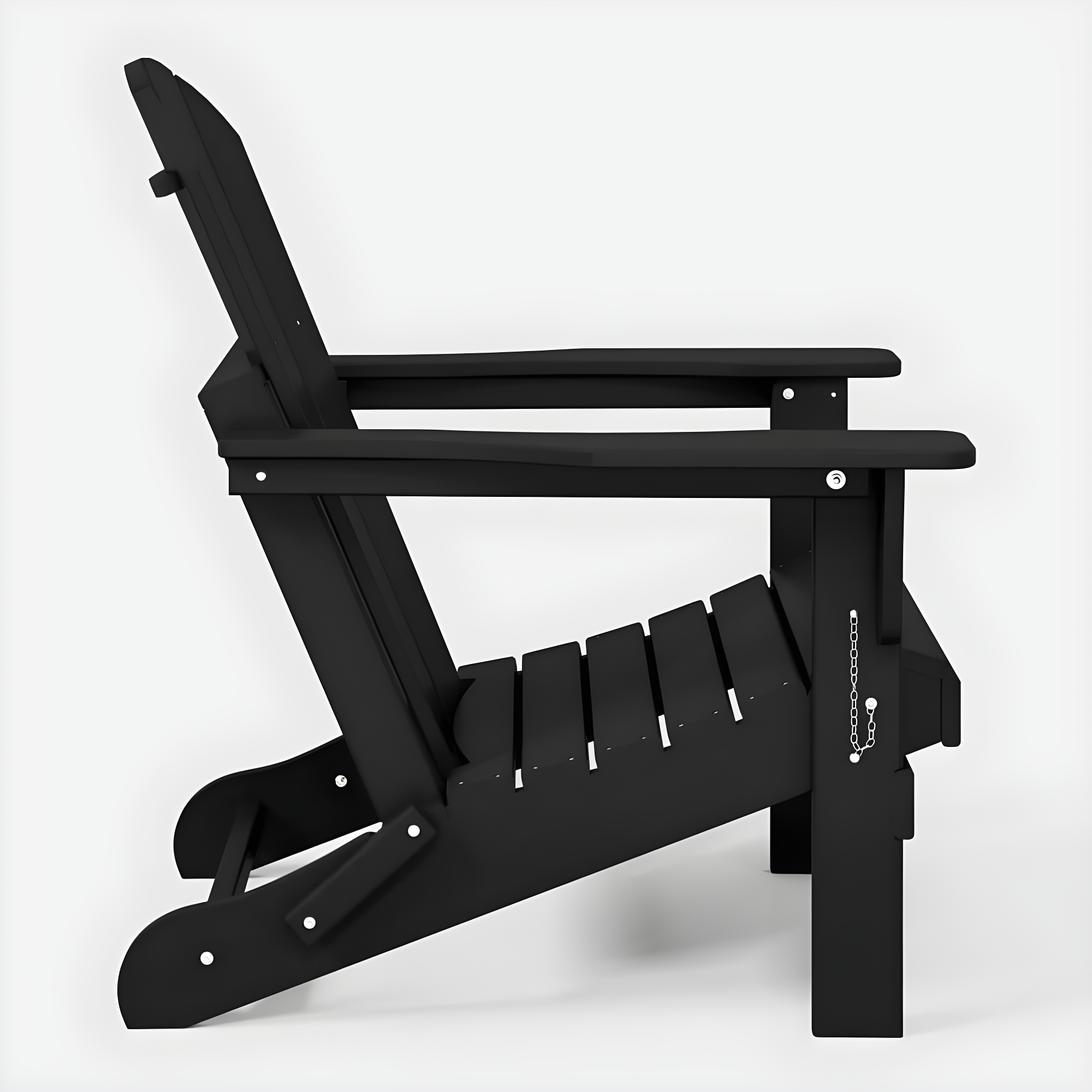 Westin Outdoor Braxton Folding Plastic Adirondack Chair - Black (Set of 2)