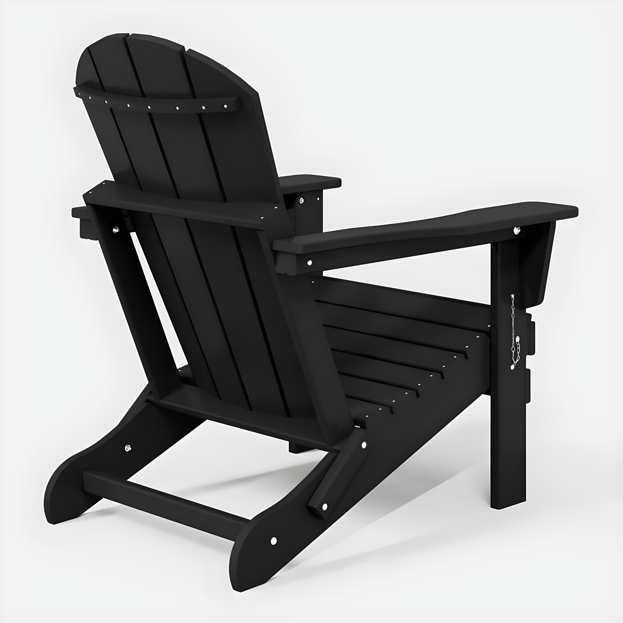 Westin Outdoor Braxton Folding Plastic Adirondack Chair - Black (Set of 2)
