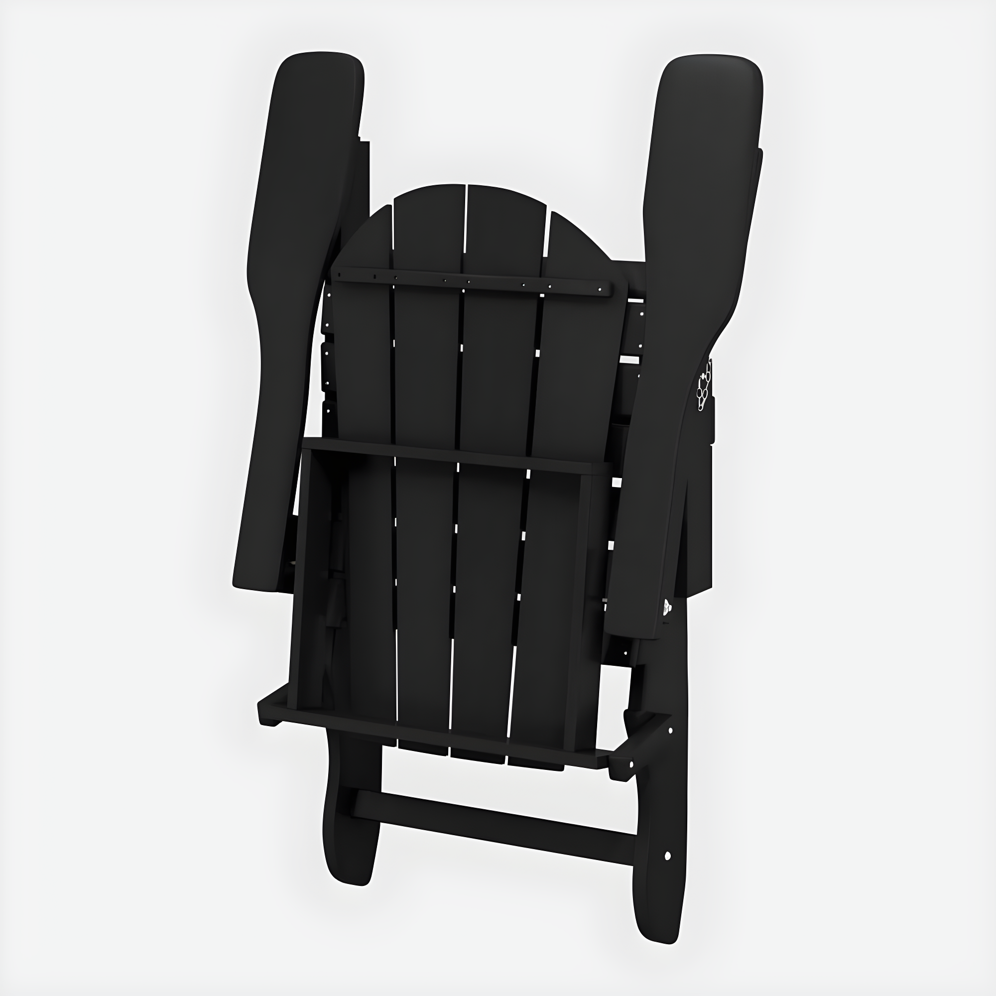 Westin Outdoor Braxton Folding Plastic Adirondack Chair - Black (Set of 2)