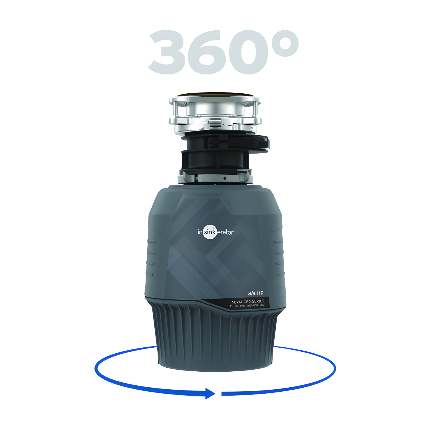 InSinkErator Evolution Cover Control 3/4 HP Garbage Disposal, Advanced Series Batch Feed Food Waste Disposer