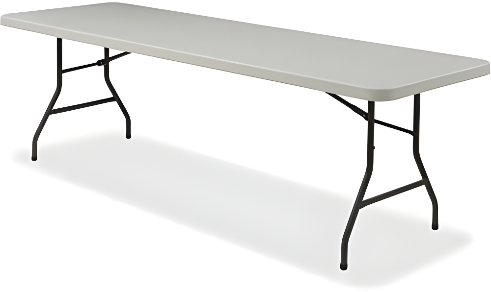 Lorell Ultra-Lite Folding Table - Powder Coated Base X 96" Table Top Width X 30" Table Top Depth - 29.25" Height - Platinum, Gray | Wayfair