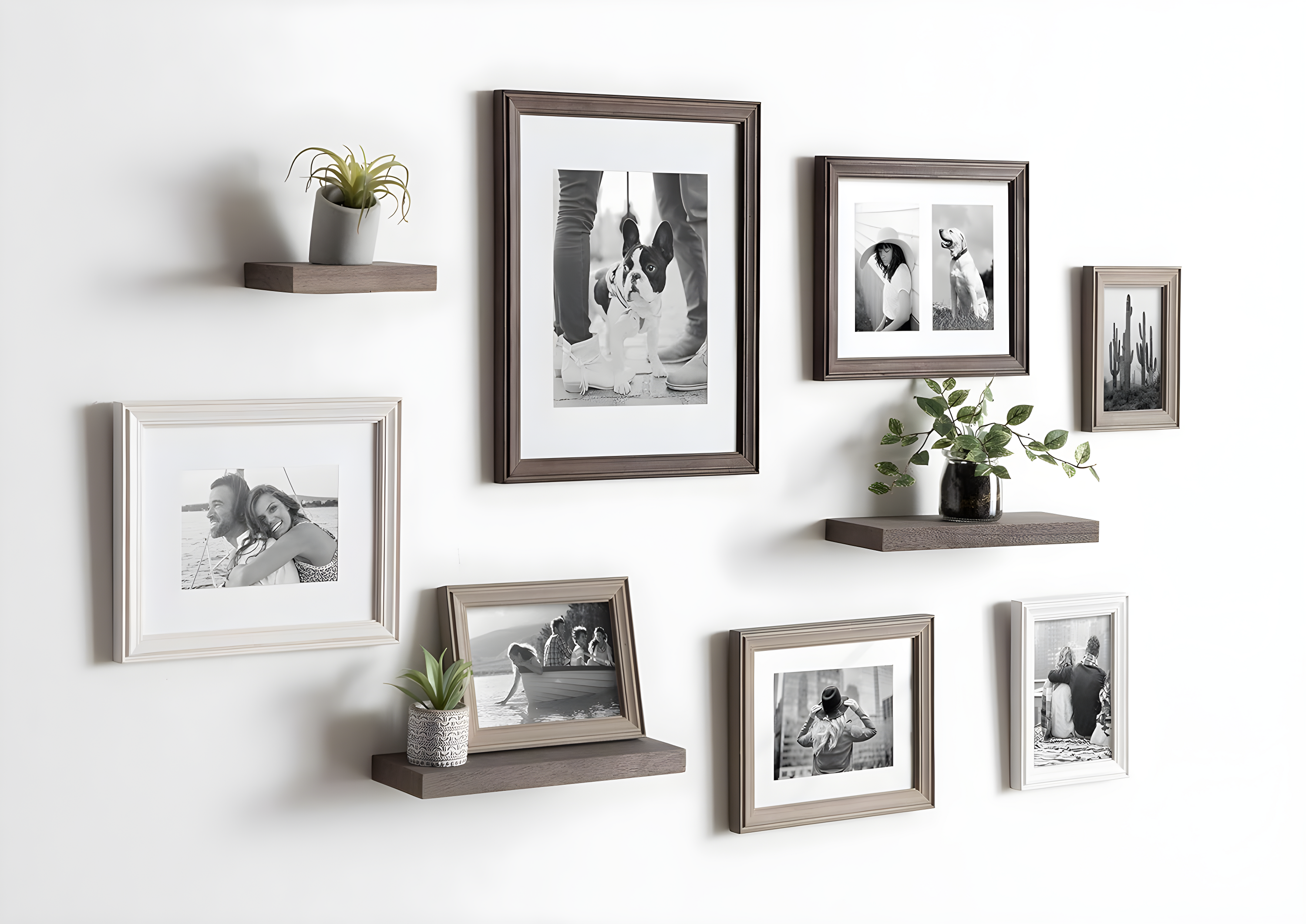 10pc Bordeaux Frame Box Set Gray/Brown - Kate & Laurel All Things Decor