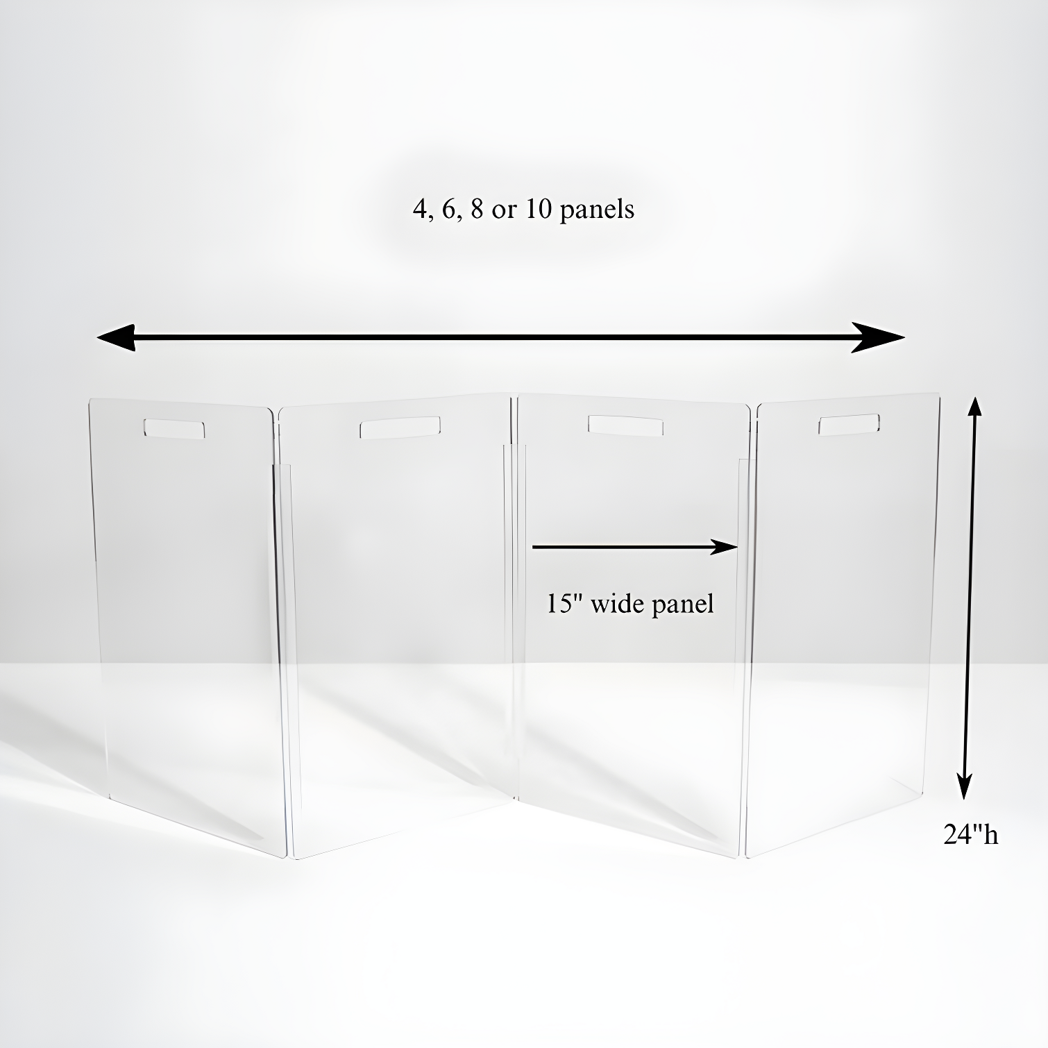 Hiddin Low Clear Freestanding Zig Zag Pet Gate